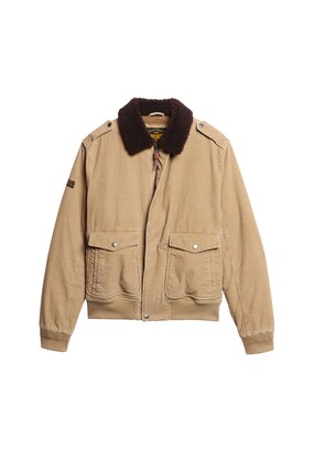 Superdry Tussenjas Lichtbruin / Zwart