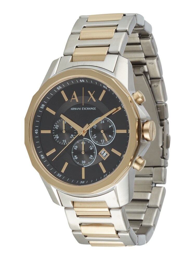 ARMANI EXCHANGE Set: Uhr und Armband Herren Größe One Size gold / schwarz / silber / weiß