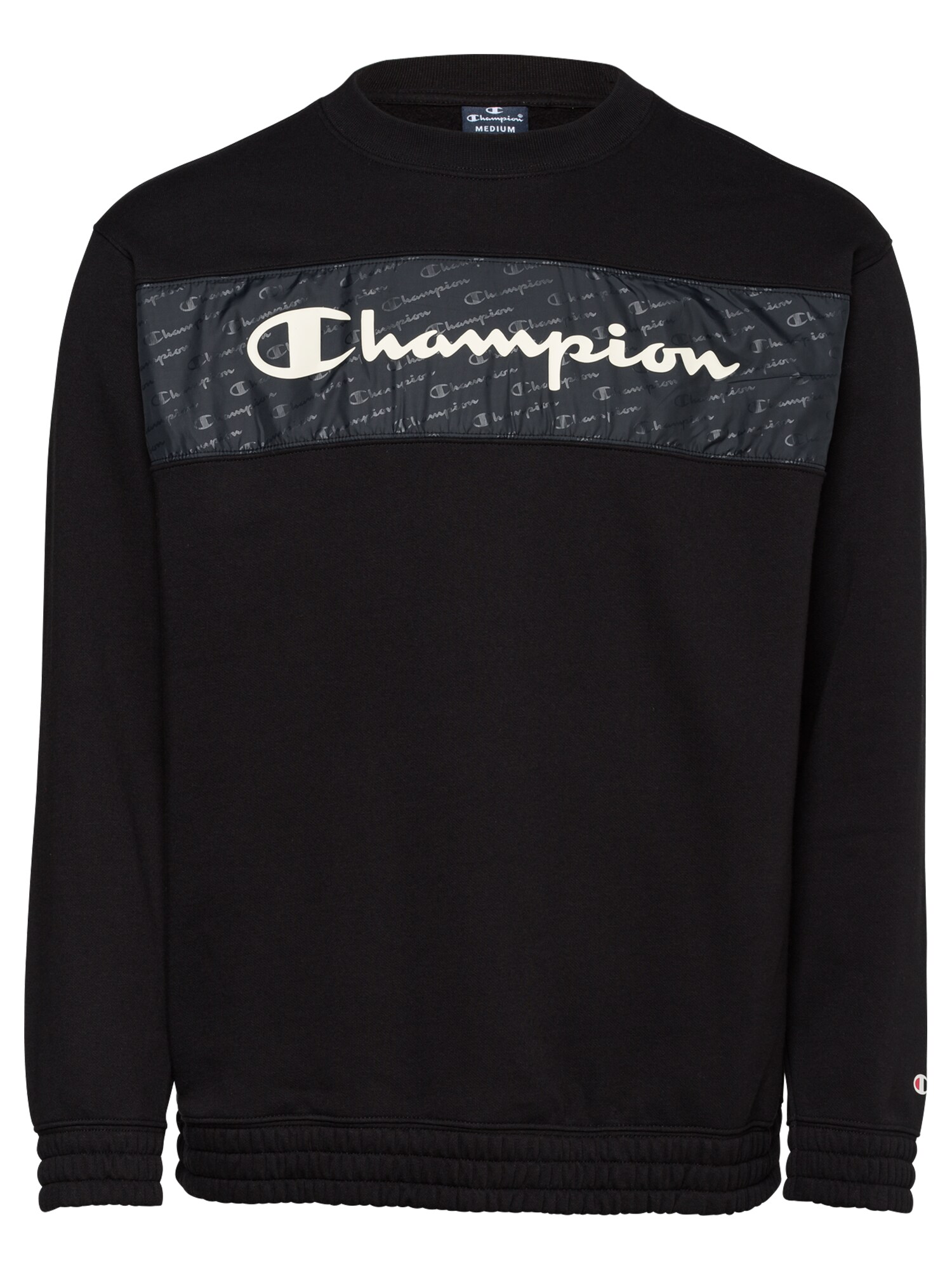 Champion Authentic Athletic Apparel Megztinis be užsegimo  balta / juoda / bazalto pilka