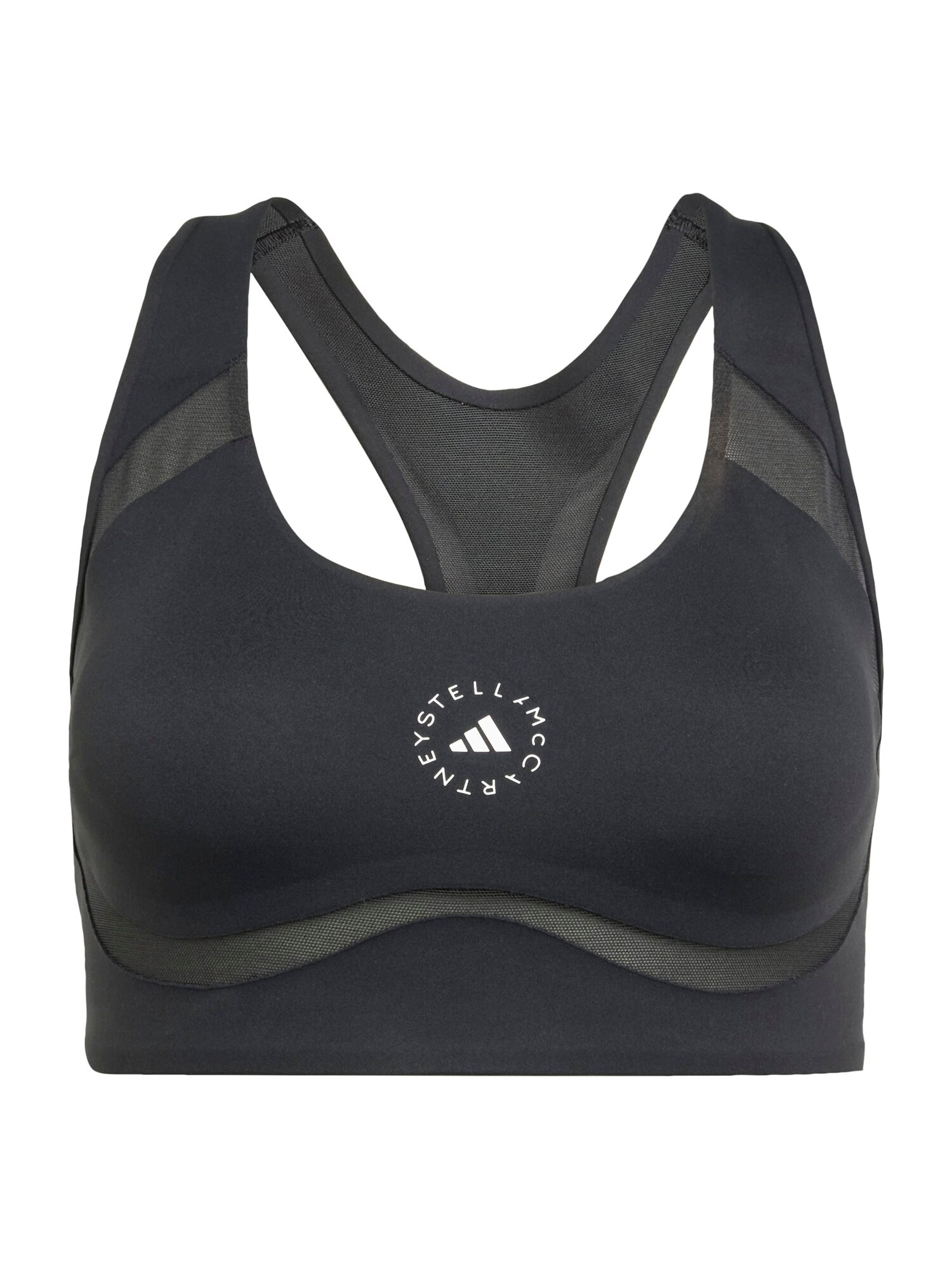 ADIDAS BY STELLA MCCARTNEY Sutien sport 'Power Impact'  negru / alb