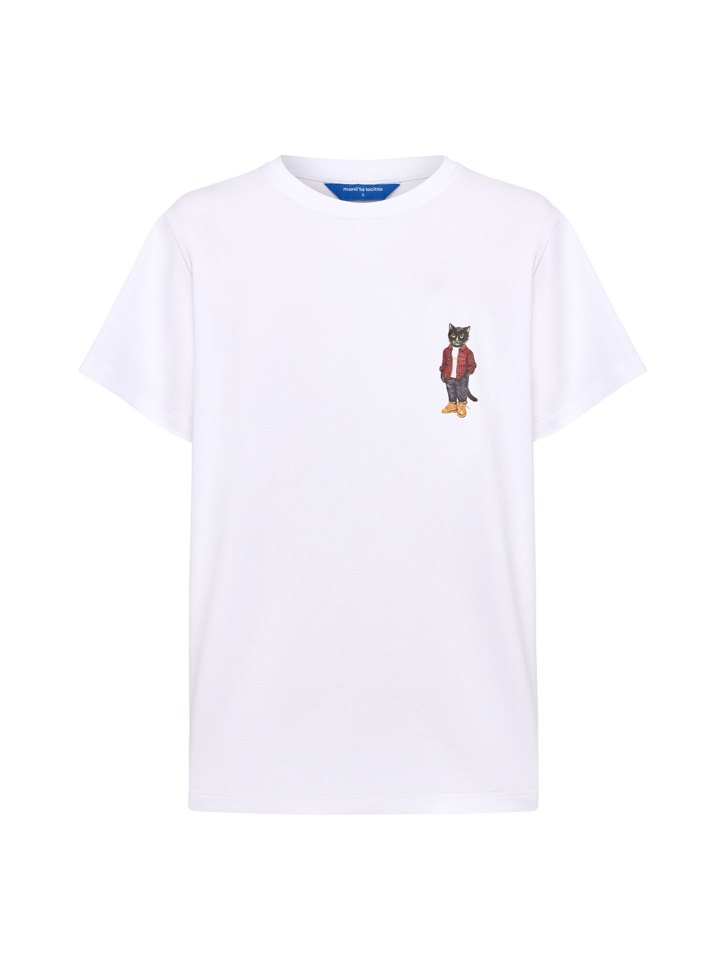 Thumbnail - CAT by Maniita Lacitta Shirt COUNTRY CAT, mit Katzenmotiv, Model trägt Größe L