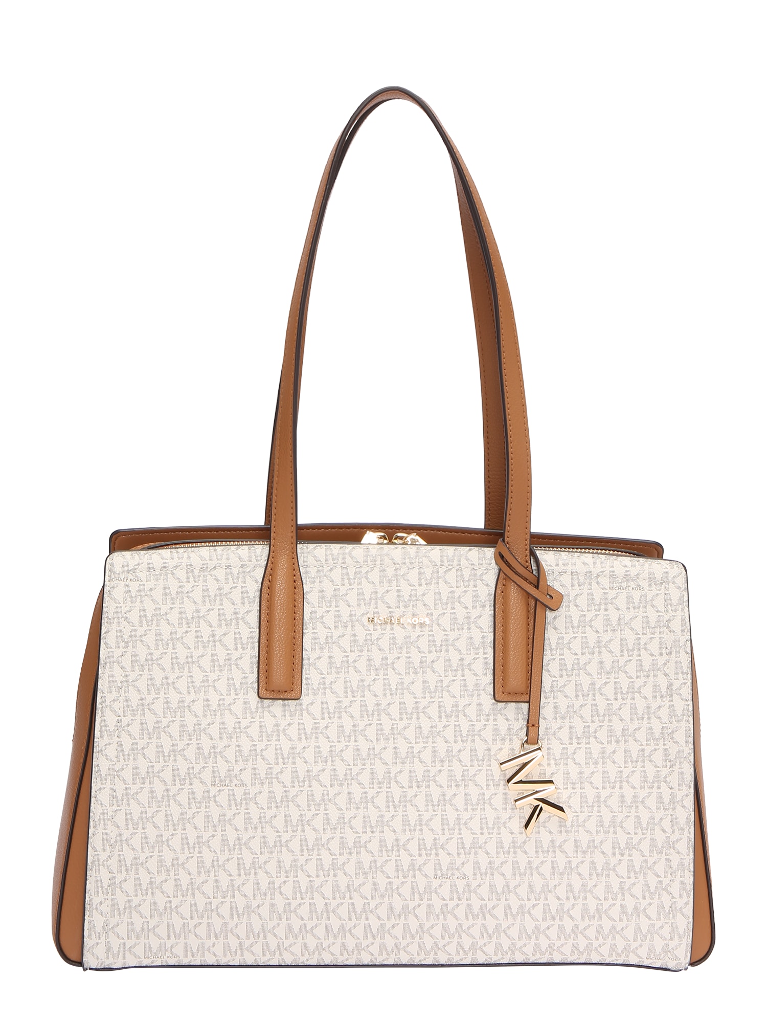 MICHAEL Michael Kors Geantă de umăr  maro / gri / alb lână