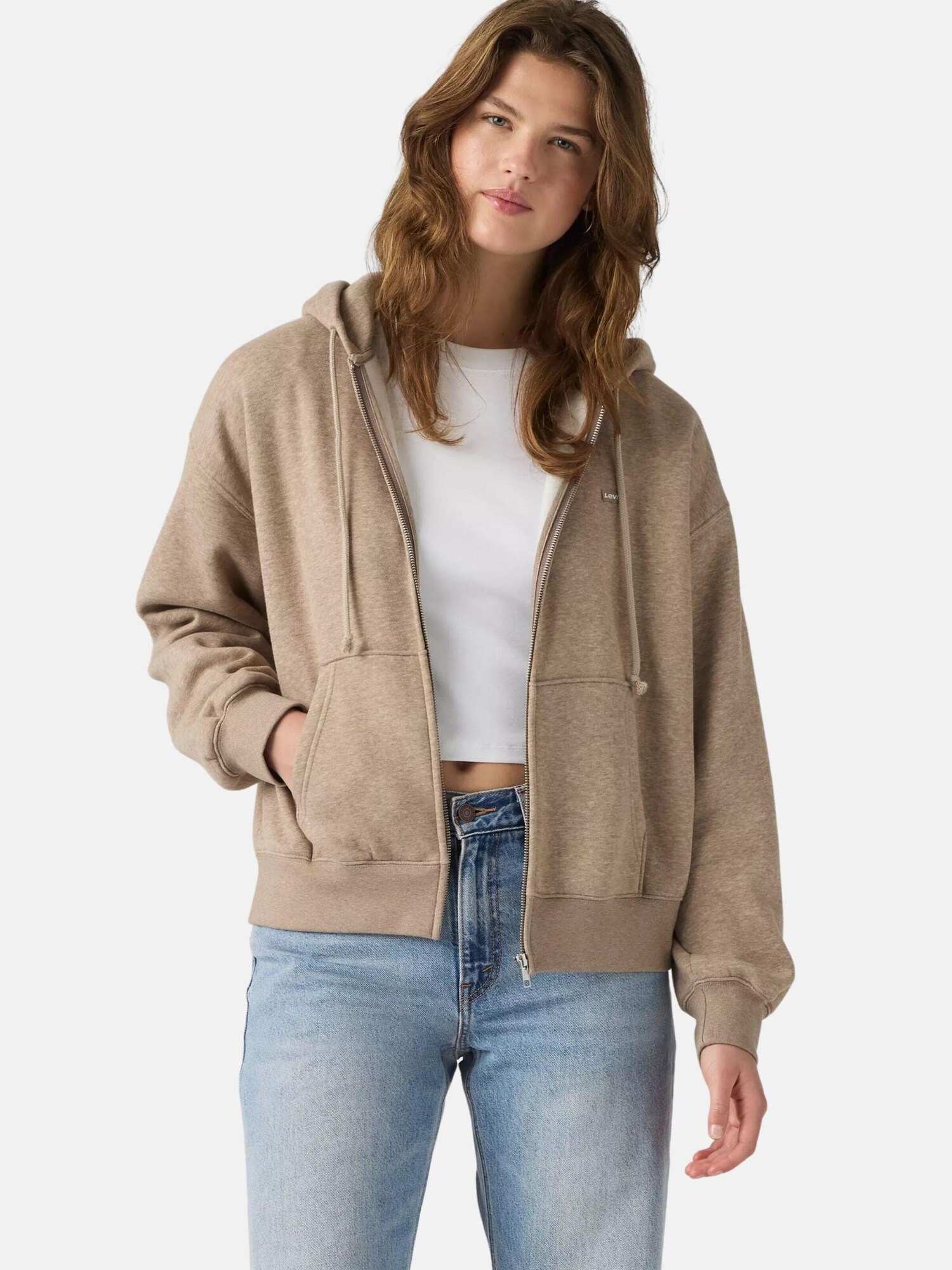 LEVI'S ® Sudadera 'LEVI'S EVERYDAY FUUL ZIP HODDIE FELPA'  beige – imagen 2