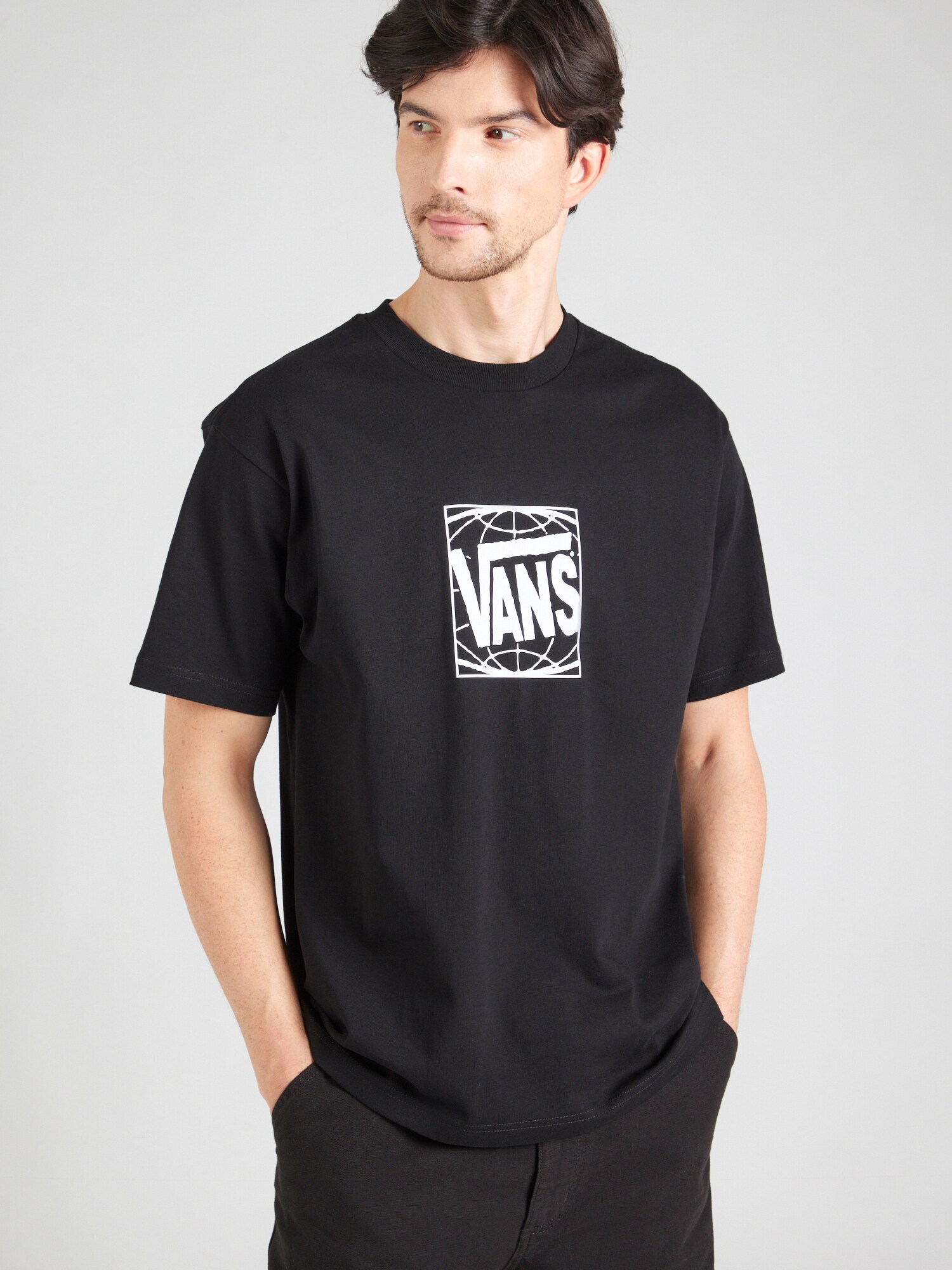 VANS Póló  fekete / piszkosfehér termék 2. képe