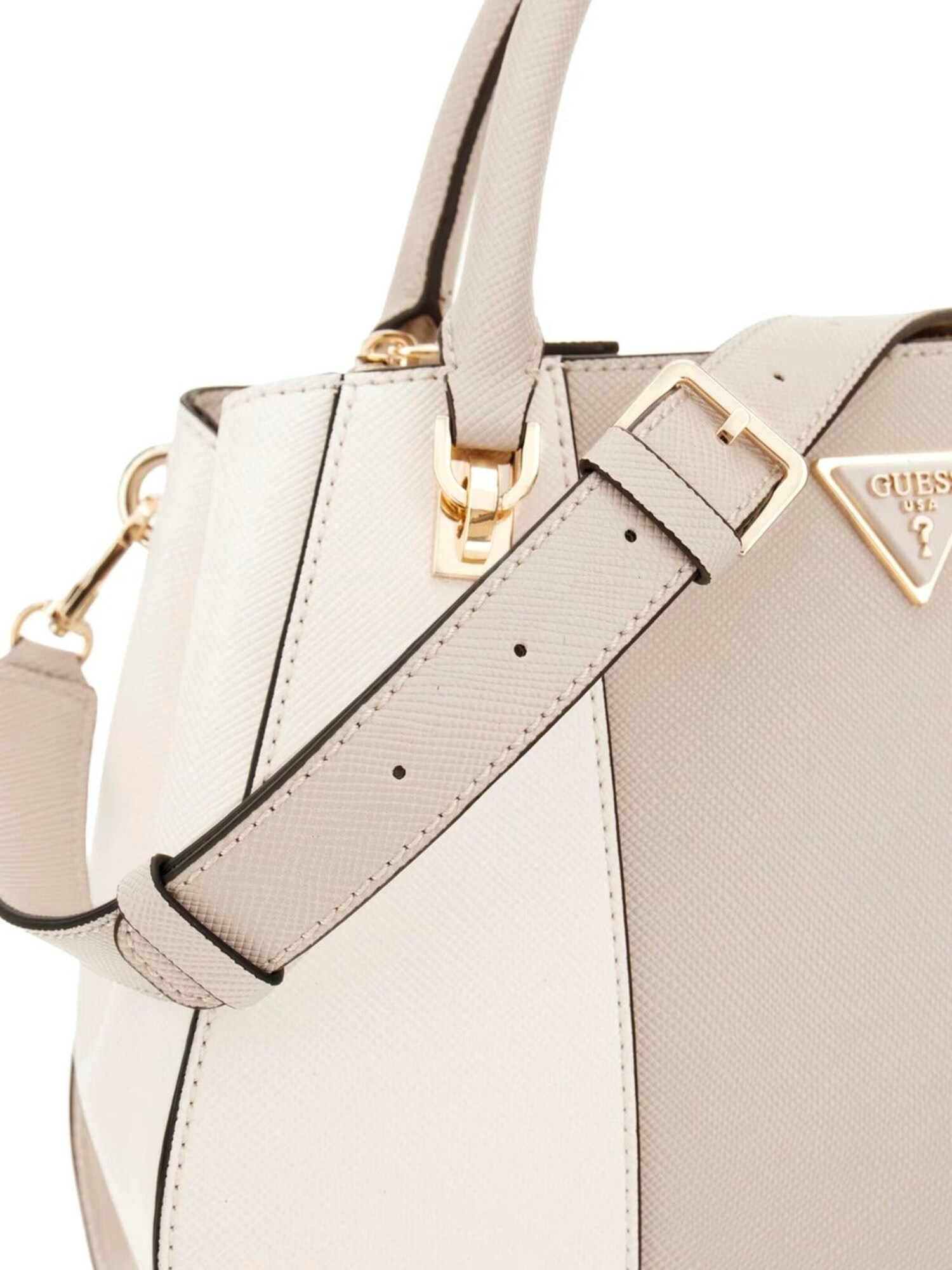 GUESS Bolso de mano 'Bramina Small Satche'  blanco – imagen 4