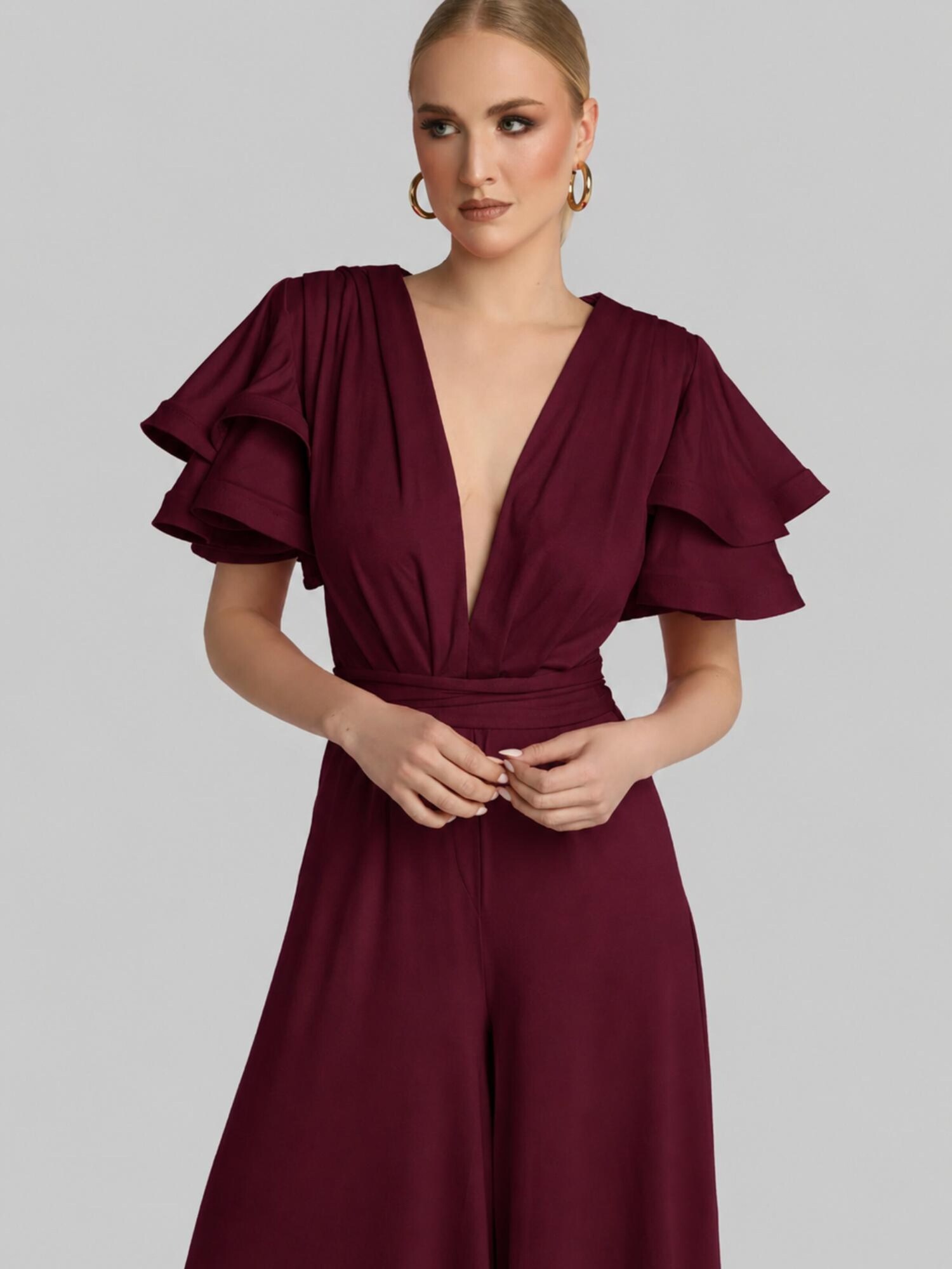 Madnezz House Jumpsuit  rojo vino