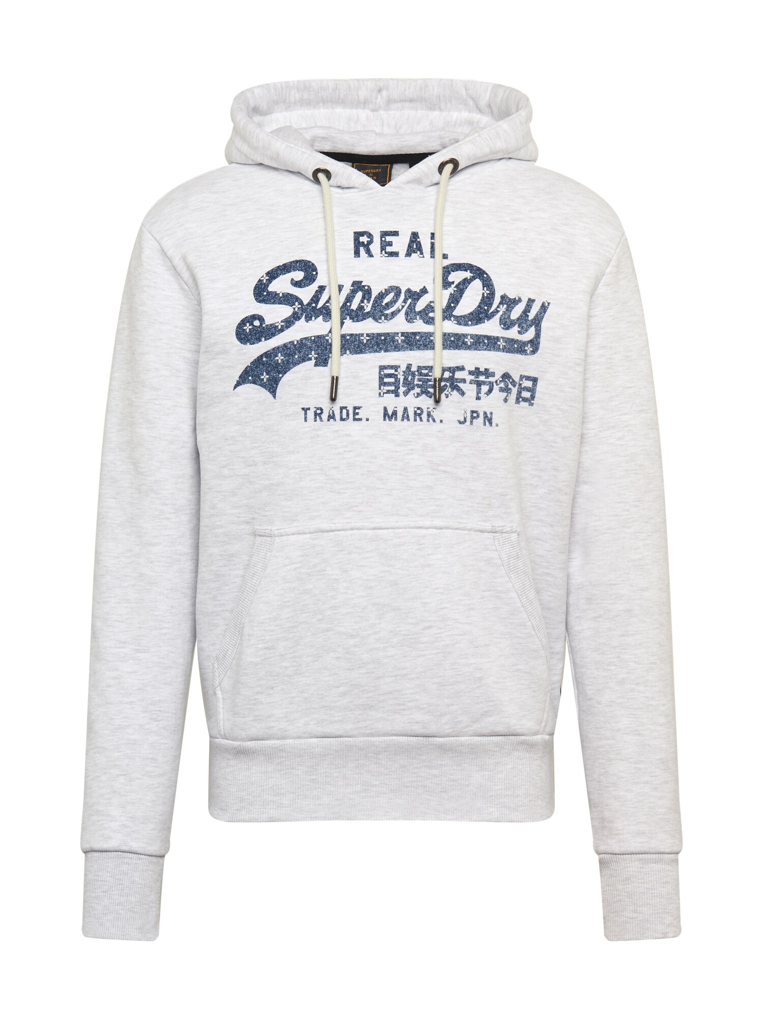 Superdry Megztinis be užsegimo  margai balta / pilka / tamsiai mėlyna