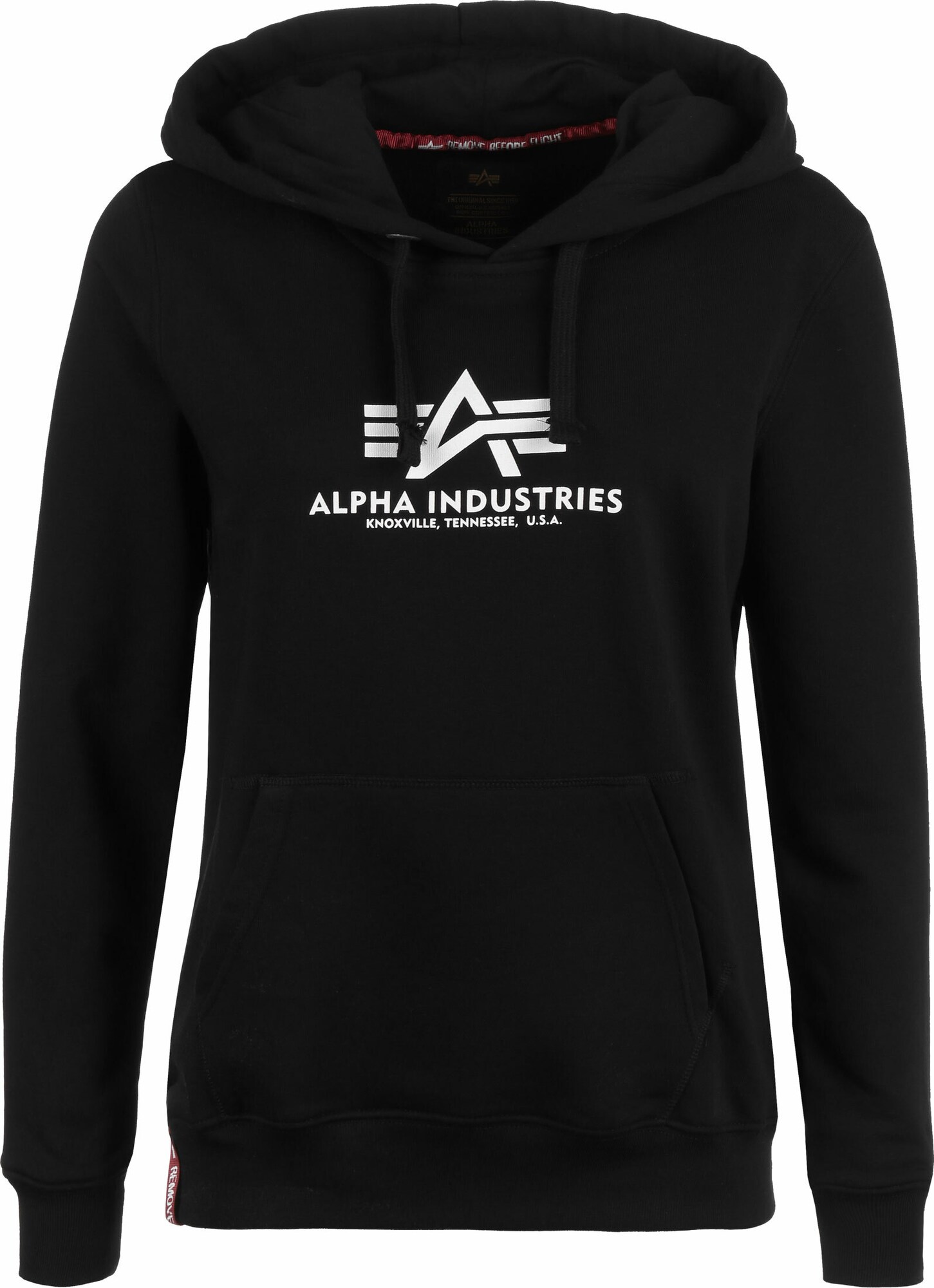 ALPHA INDUSTRIES Mikina  červená / čierna / biela