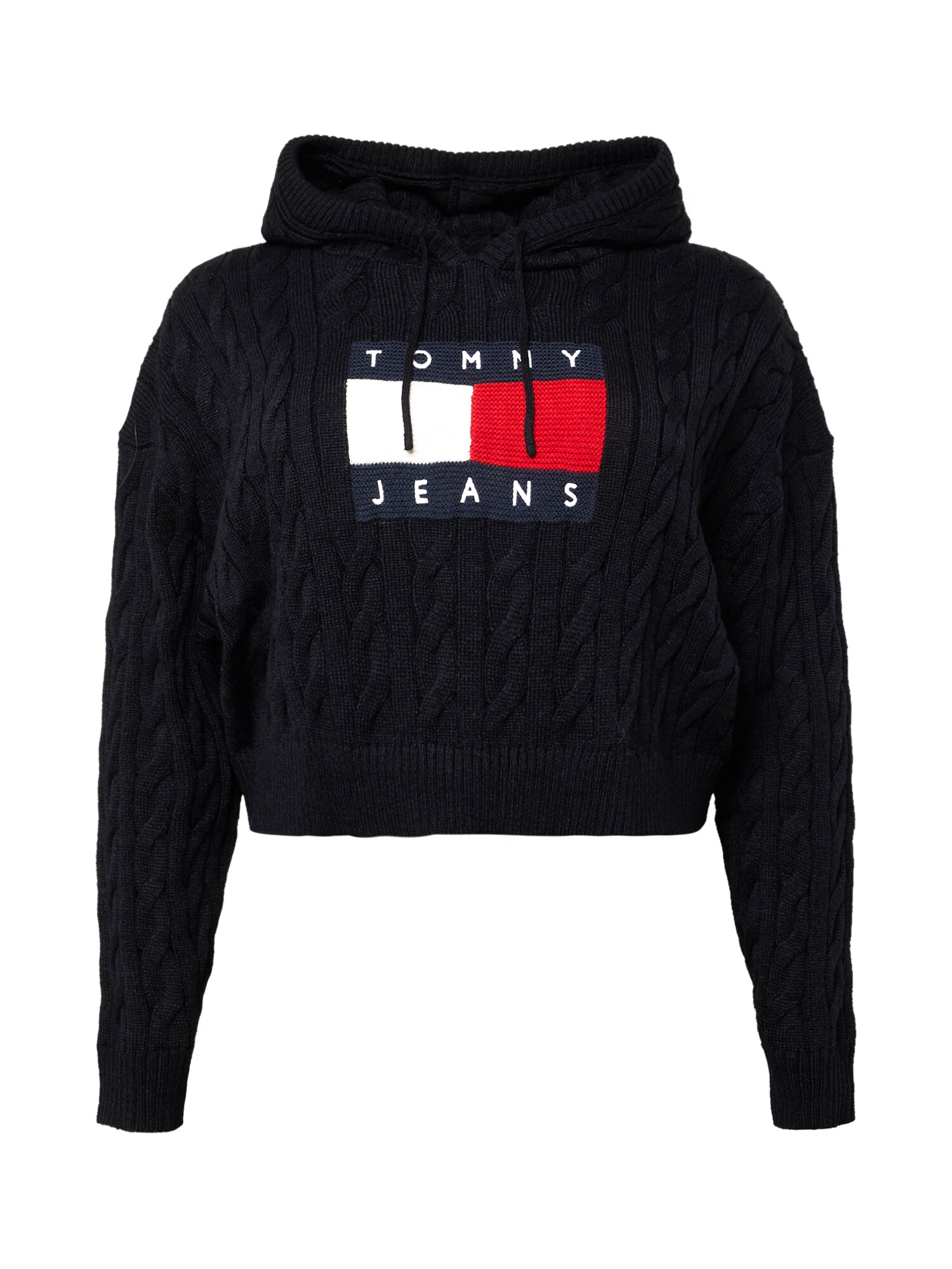 Tommy Jeans Curve Sveter  námornícka modrá / červená / čierna / biela