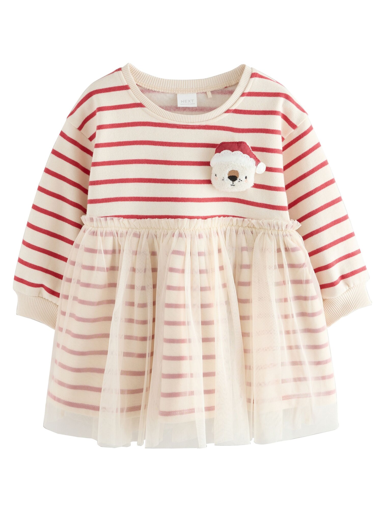 Next Rochie  maro cappuccino / roșu cranberry