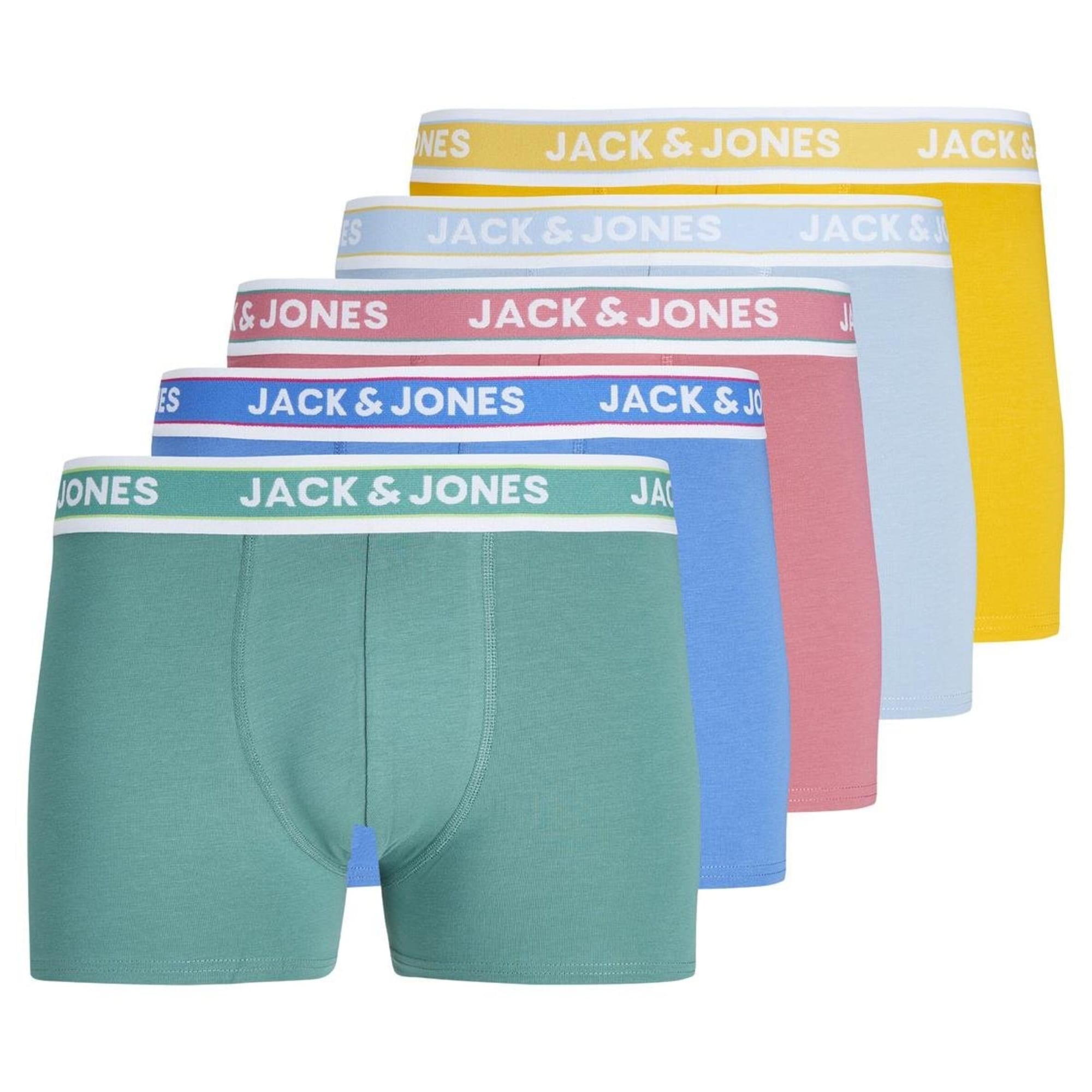 JACK & JONES Boxeralsók 'CONNOR'  kék / sárga / jáde / rózsaszín
