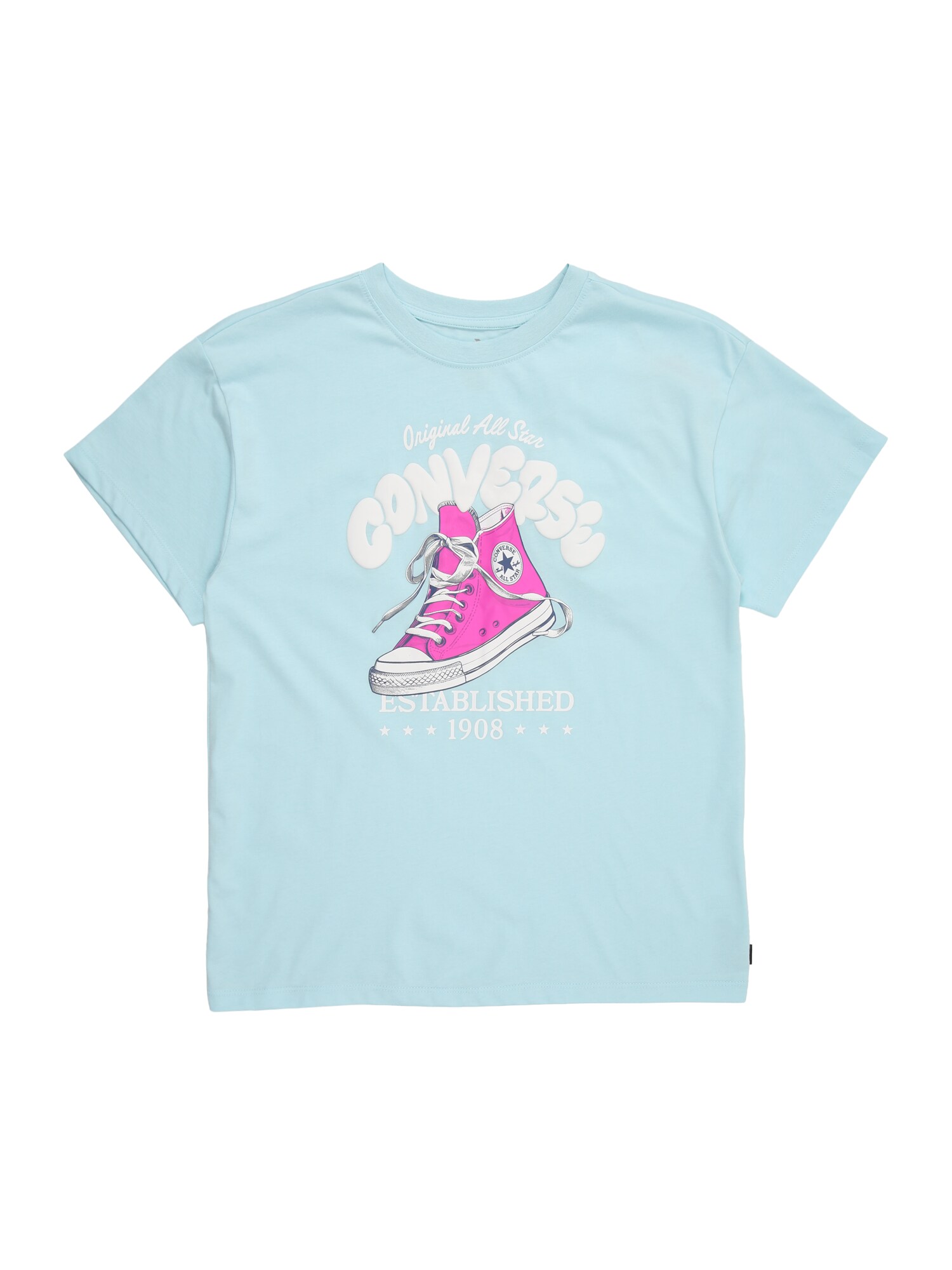CONVERSE Majica 'SNEAKER'  svijetloplava / grafit siva / roza / prljavo bijela