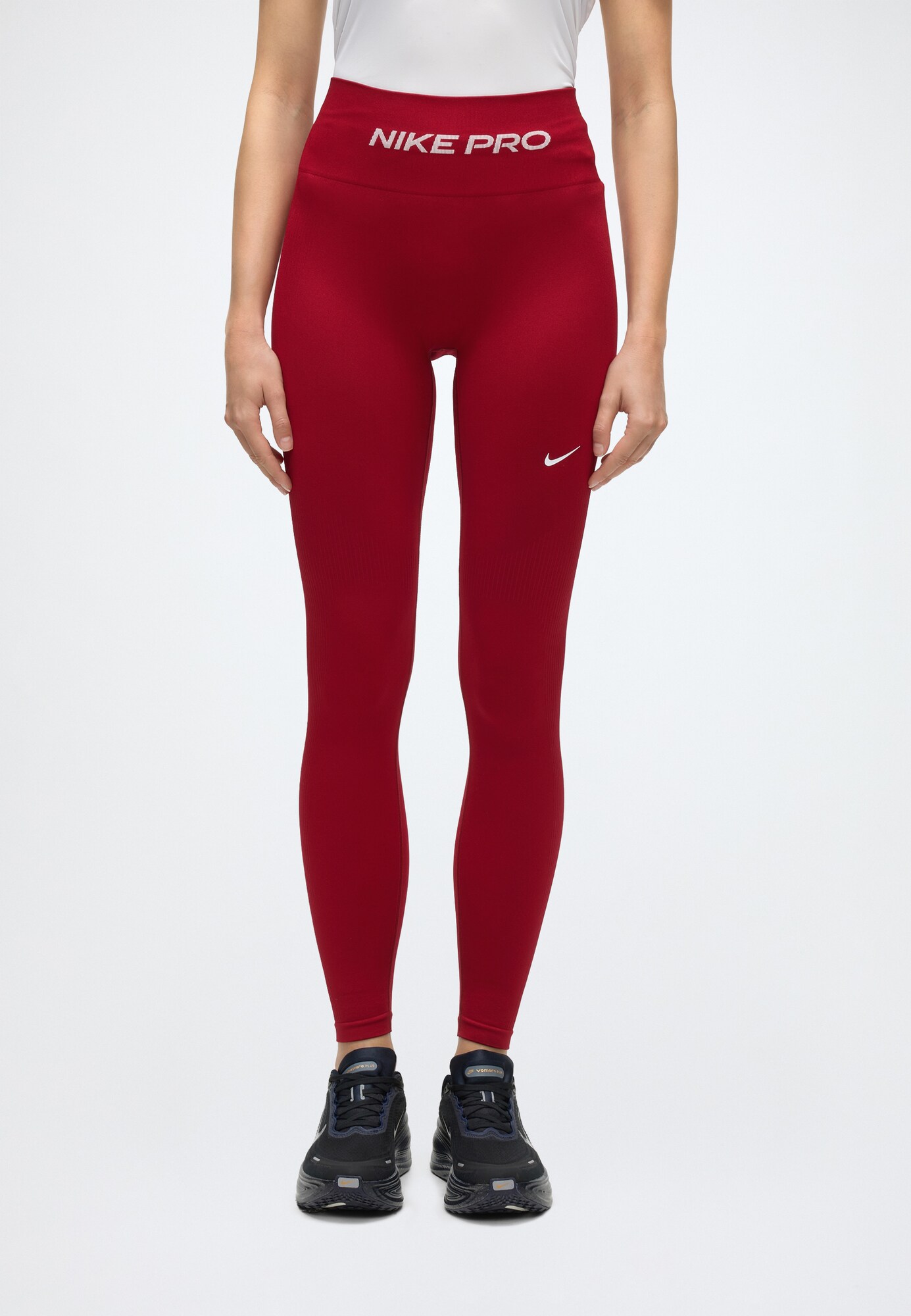 NIKE Pantalón deportivo 'Pro'  rojo vino / blanco – imagen 4