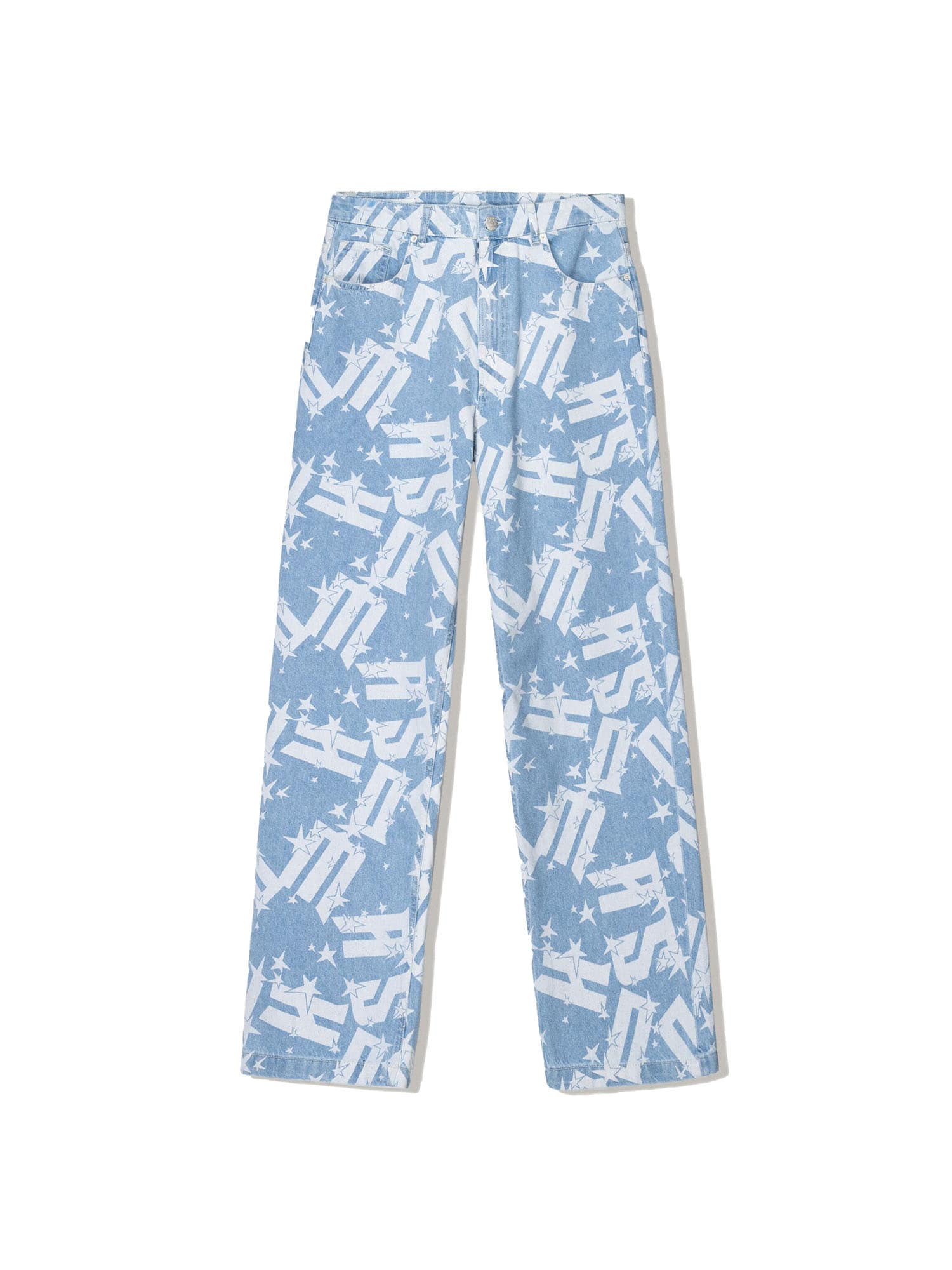 Bershka Jeans  albastru denim / alb murdar