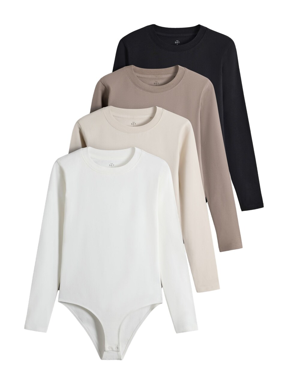T-shirtbody ecru / taupe / svart