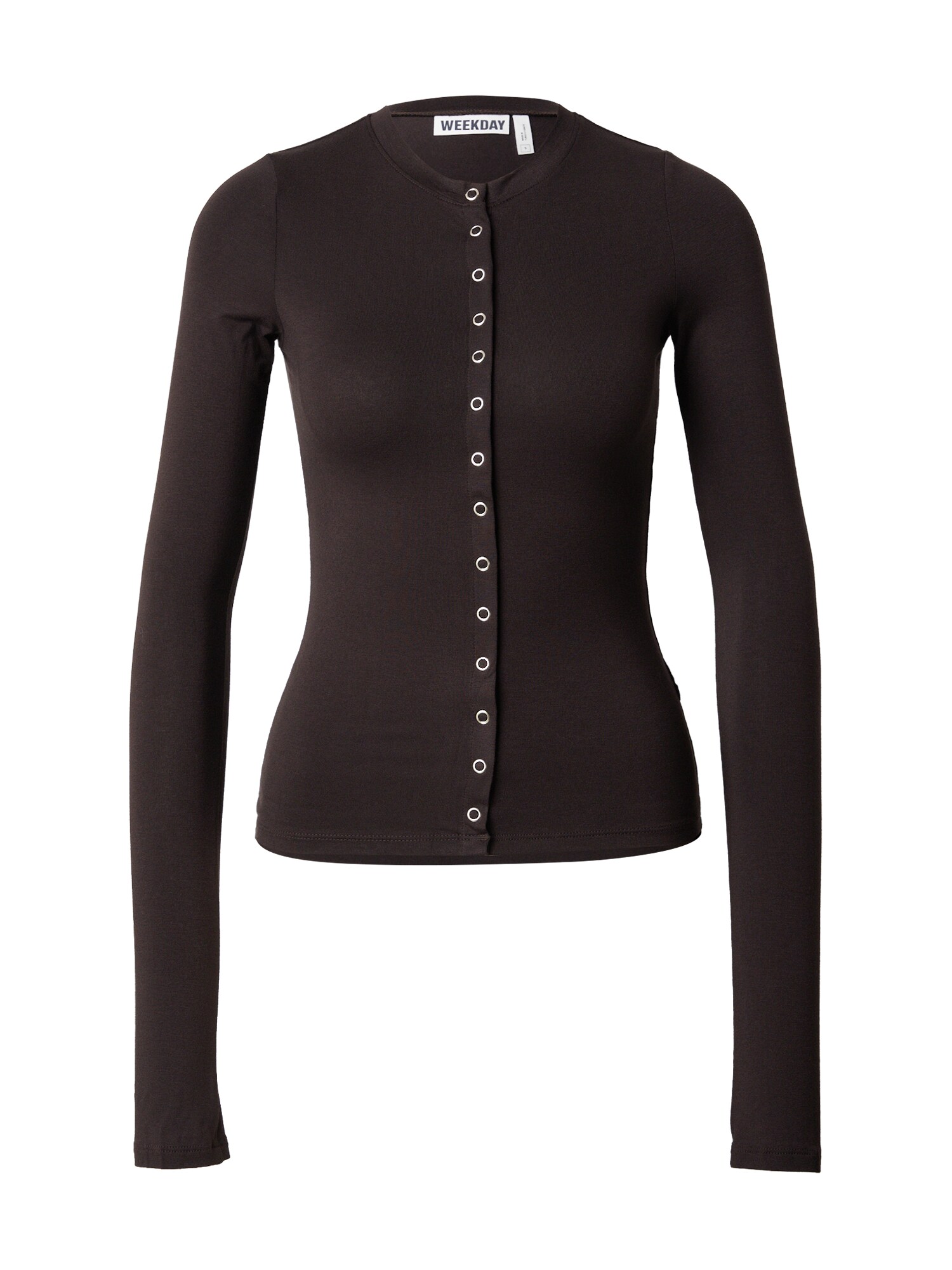 WEEKDAY Geacă tricotată Mia  maro închis