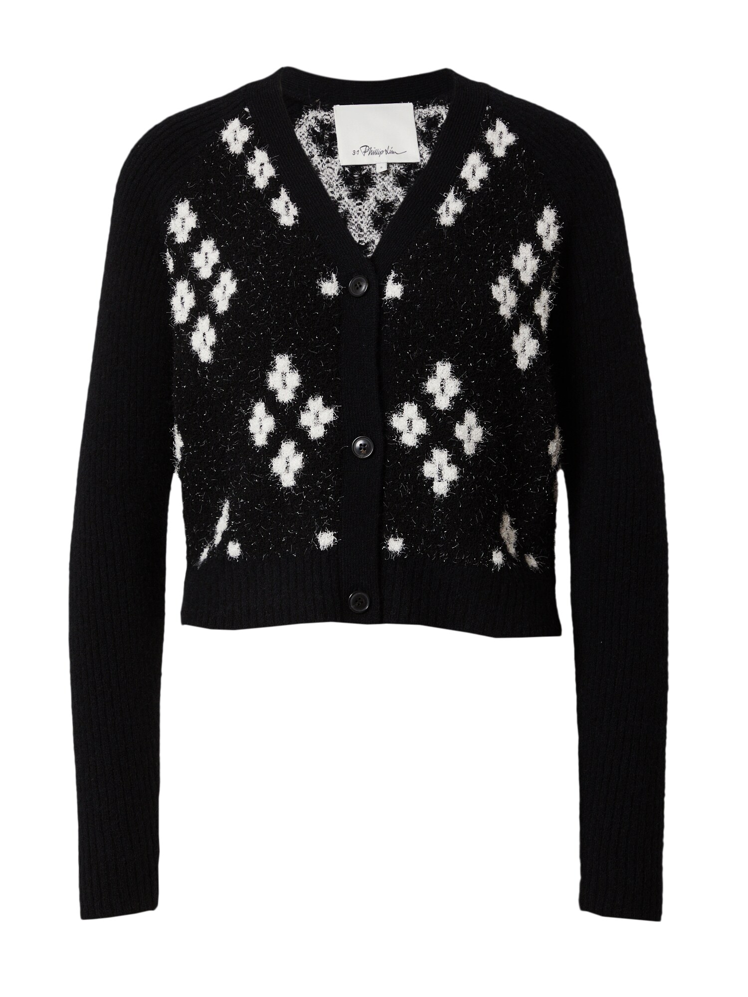 3.1 Phillip Lim Kardigán 'ARGYLE'  čierna / biela