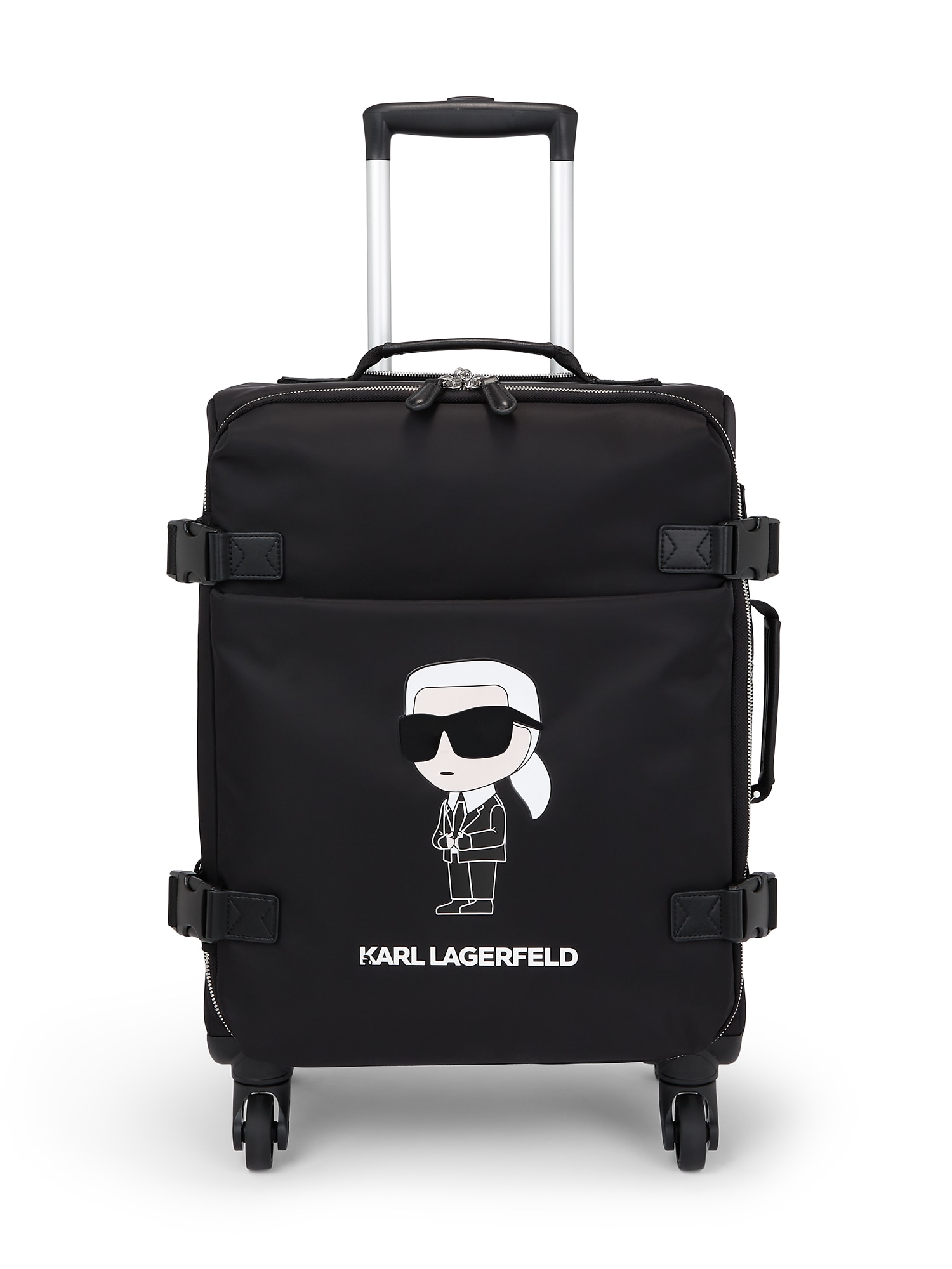 Karl Lagerfeld Троли чанта  черно / бяло
