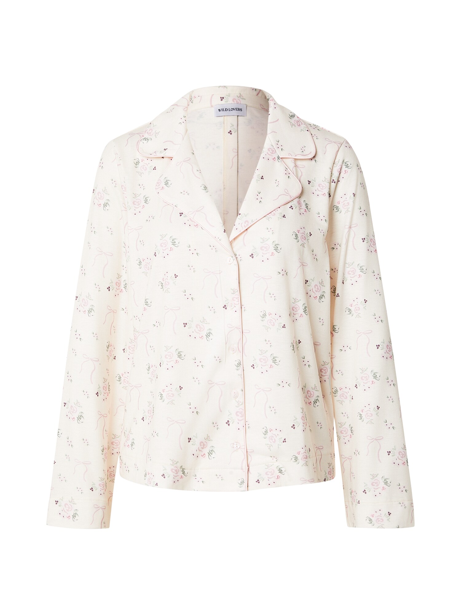 WILD LOVERS Bluză de noapte CELESTE  verde / ciclam / roz / alb lână