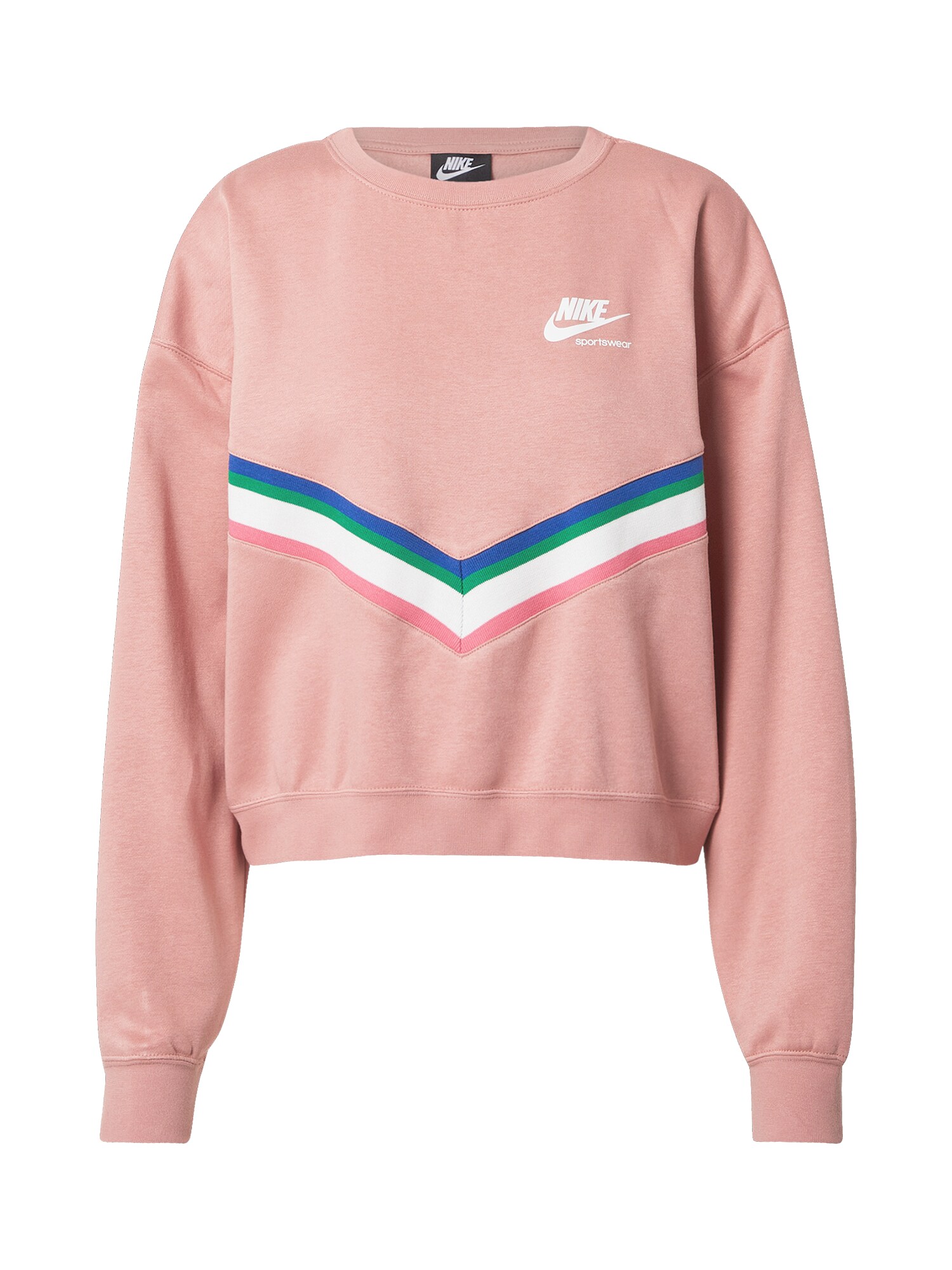 Nike Sportswear Megztinis be užsegimo  rožinė / balta / žalia / mėlyna