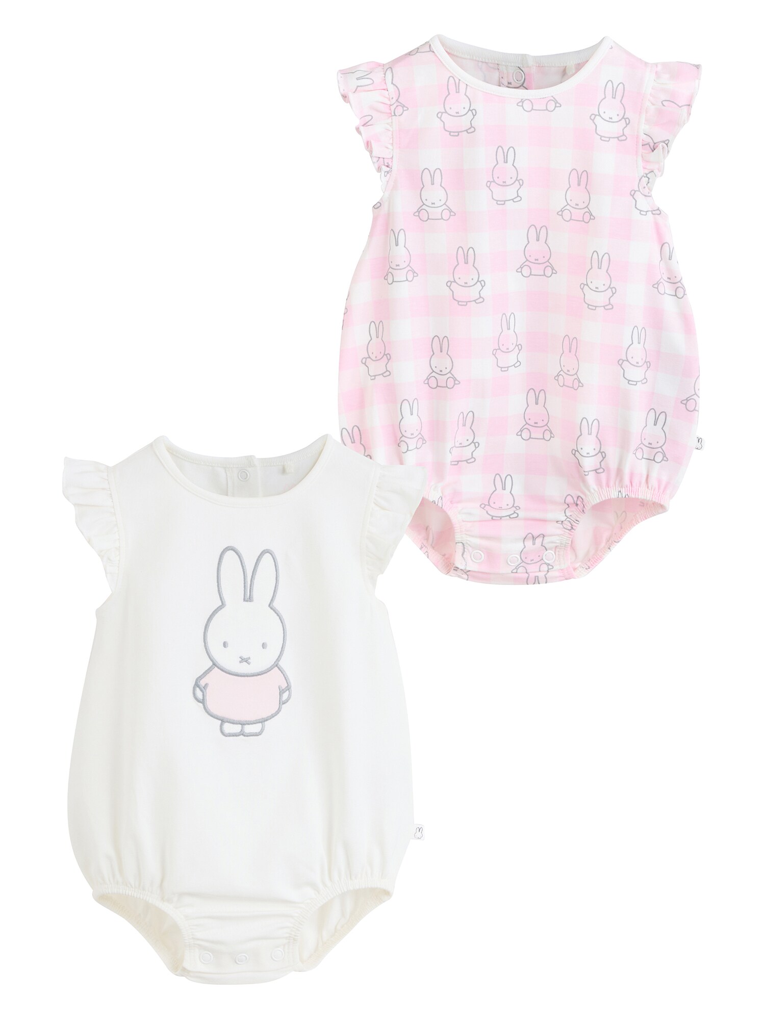 Next Salopetă/Body Miffy  roz pastel / alb