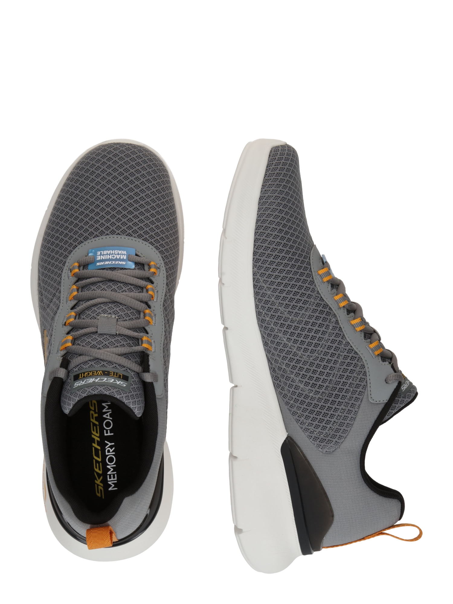 SKECHERS Rövid szárú sportcipők 'Skech-Air Dynamight'  szürke / narancs / fekete termék 2. képe