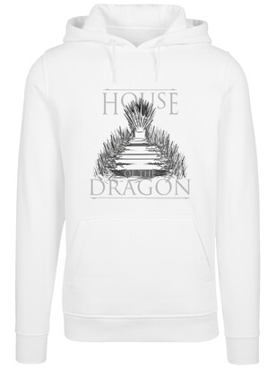 F4NT4STIC Sweatshirt ‘House Of The Dragon Throne’ Lichtgrijs / Donkergrijs / Zwart / Wit