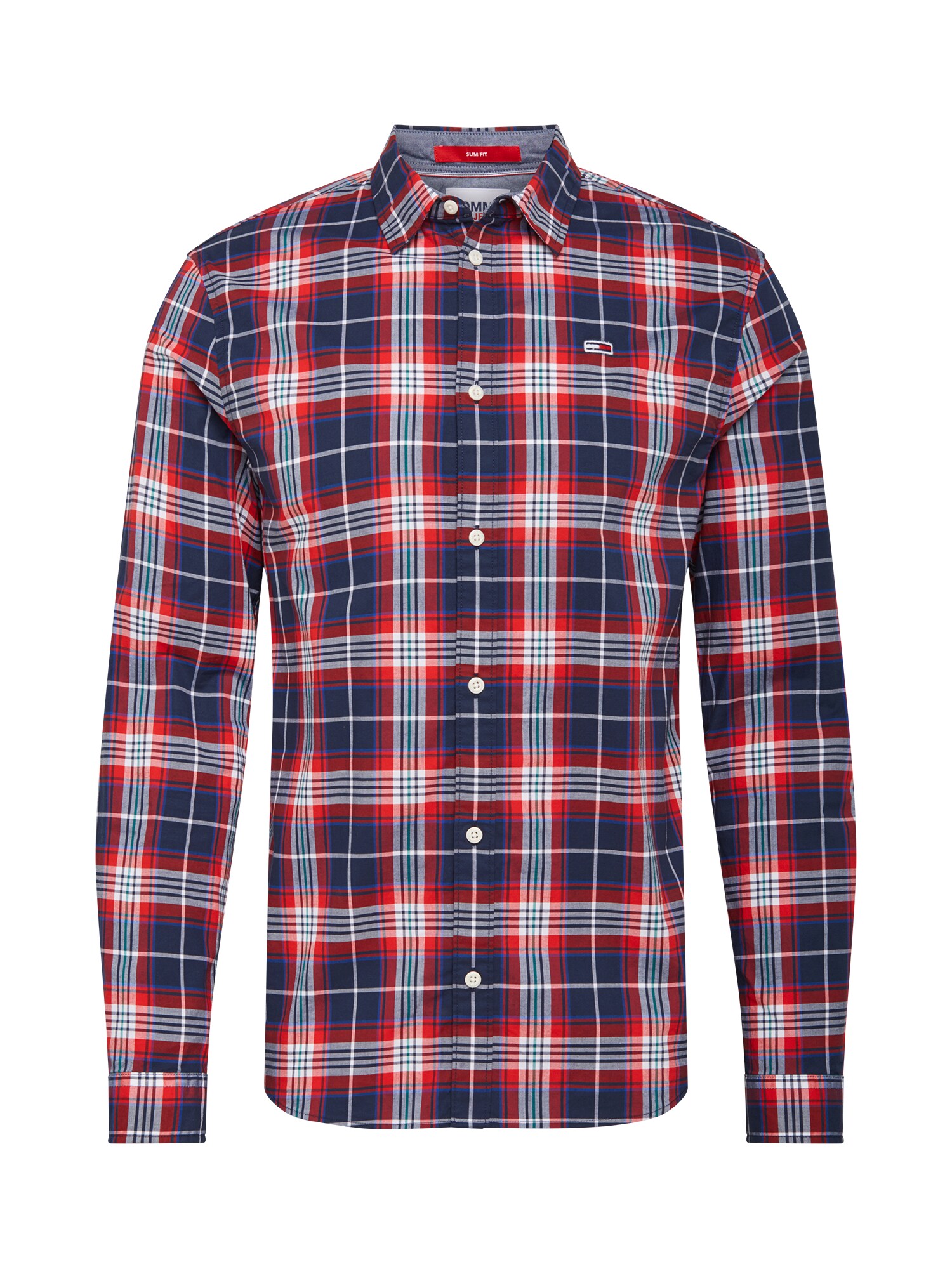 Tommy Jeans Dalykiniai marškiniai  tamsiai mėlyna / raudona