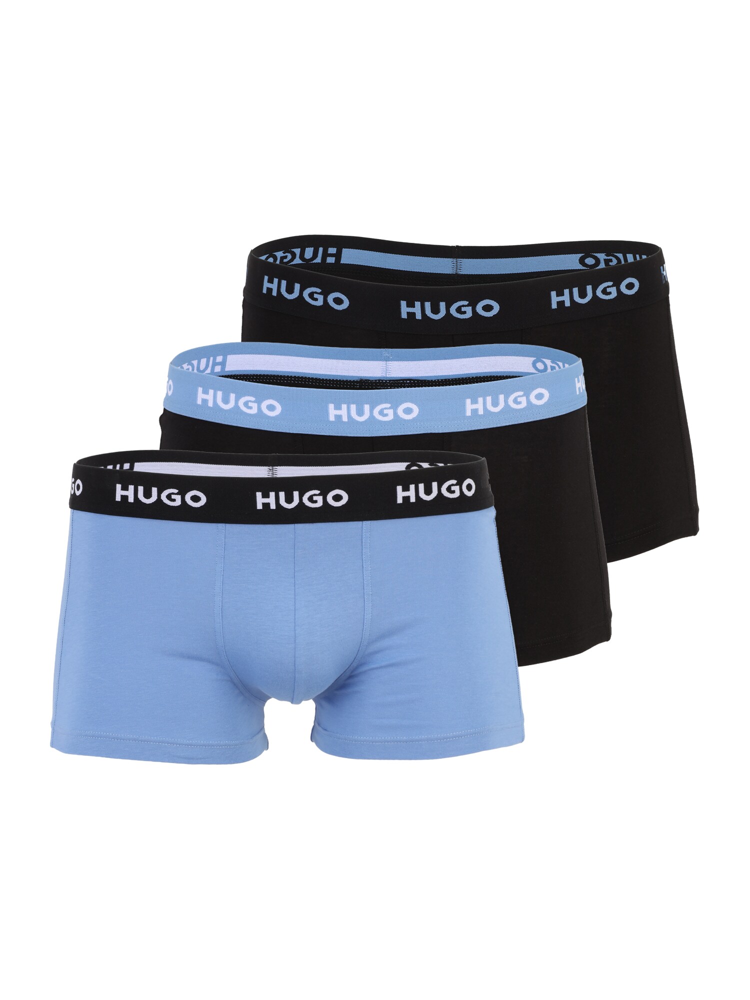 HUGO Boxerky  kráľovská modrá / čierna / biela