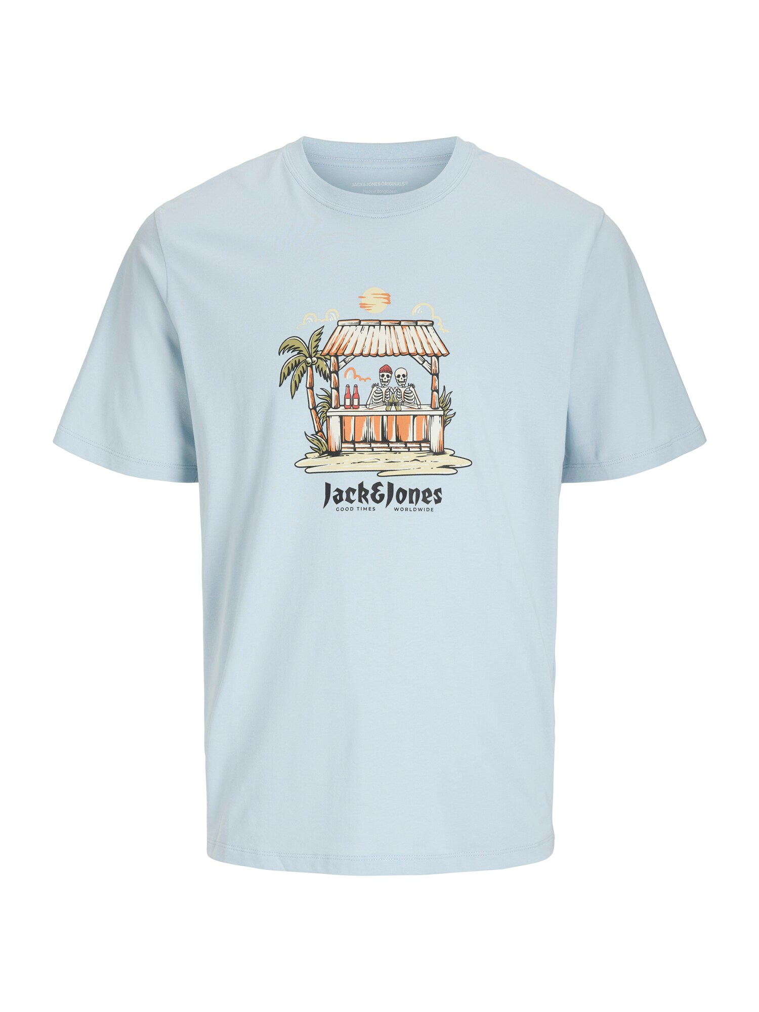 Jack & Jones Plus Póló 'JORSKULL COAST'  világoskék / olíva / sárgabarack / fehér akciós termékkép 1