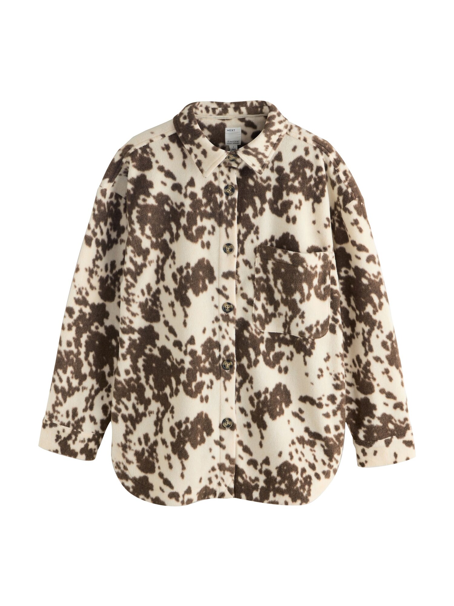 Next Jachetă  fleece  ecru / ciocolatiu