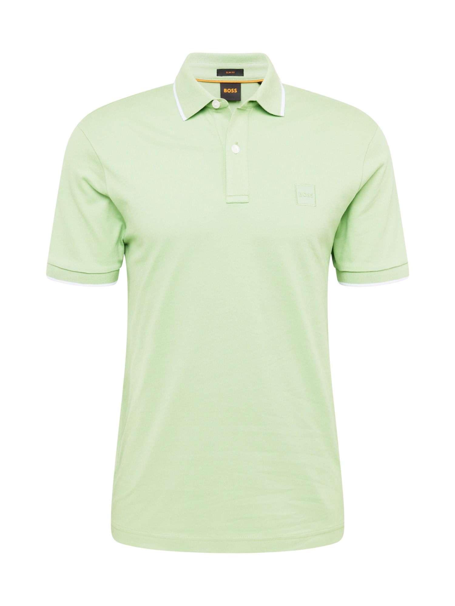 BOSS Orange Marškinėliai 'Passertip' pastelinė žalia / balta