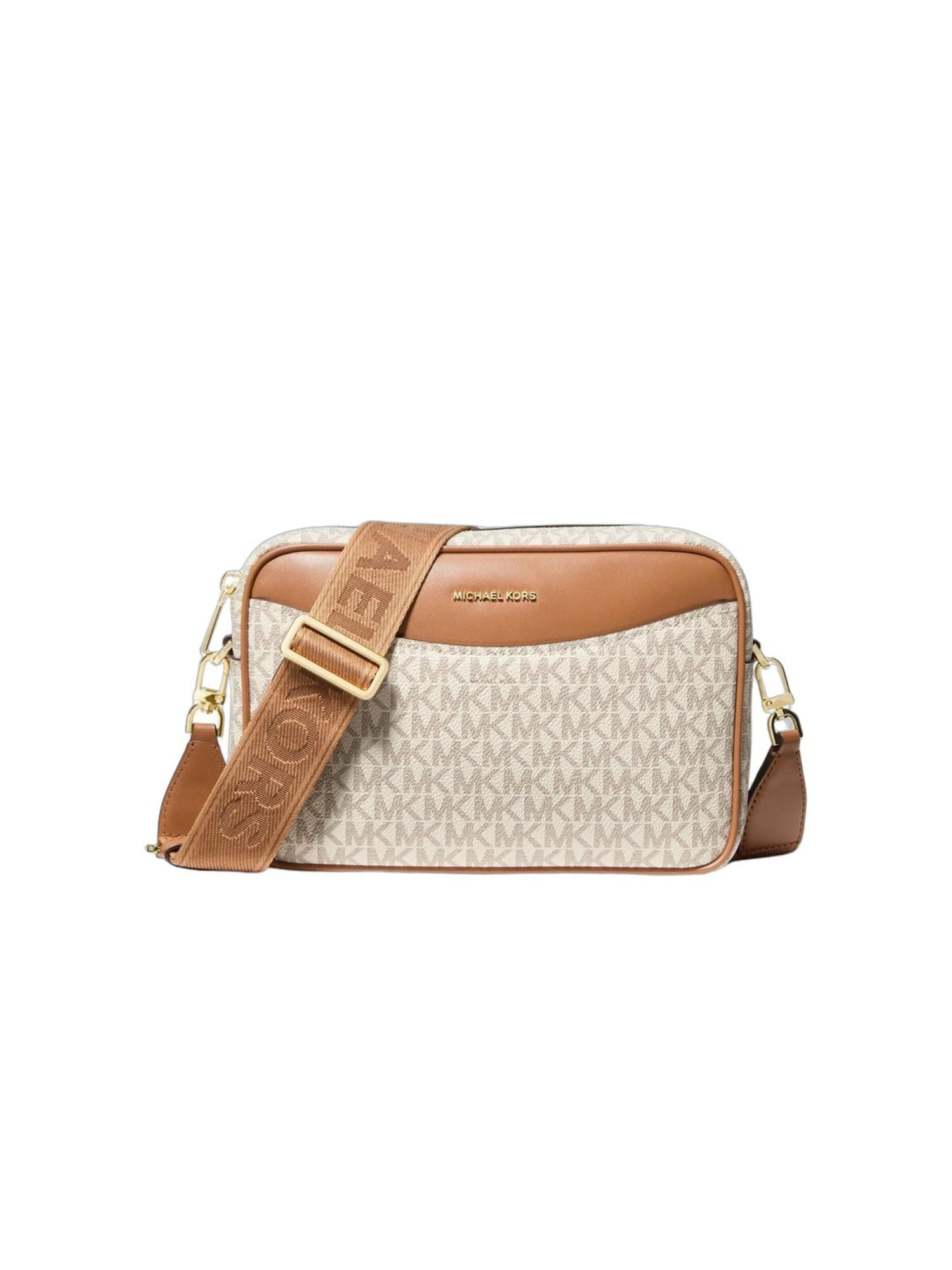 MICHAEL Michael Kors Axelremsväska 'Michael Kors Sac Bandoulière Bev Grand Est-Ouest Beige' dam – bild 3