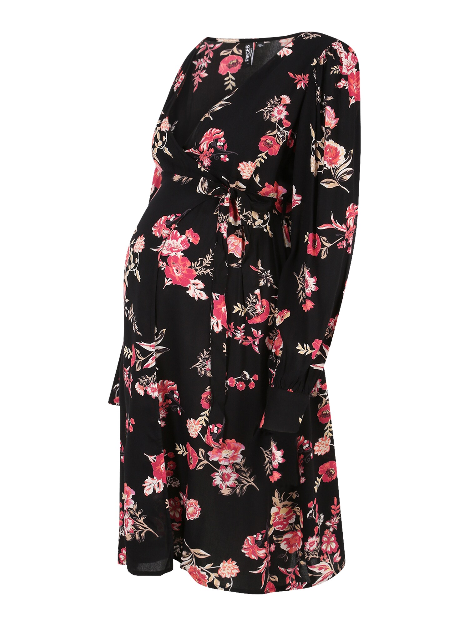 Pieces Maternity Vestido 'NYA'  rosa / fúcsia / preto / branco
