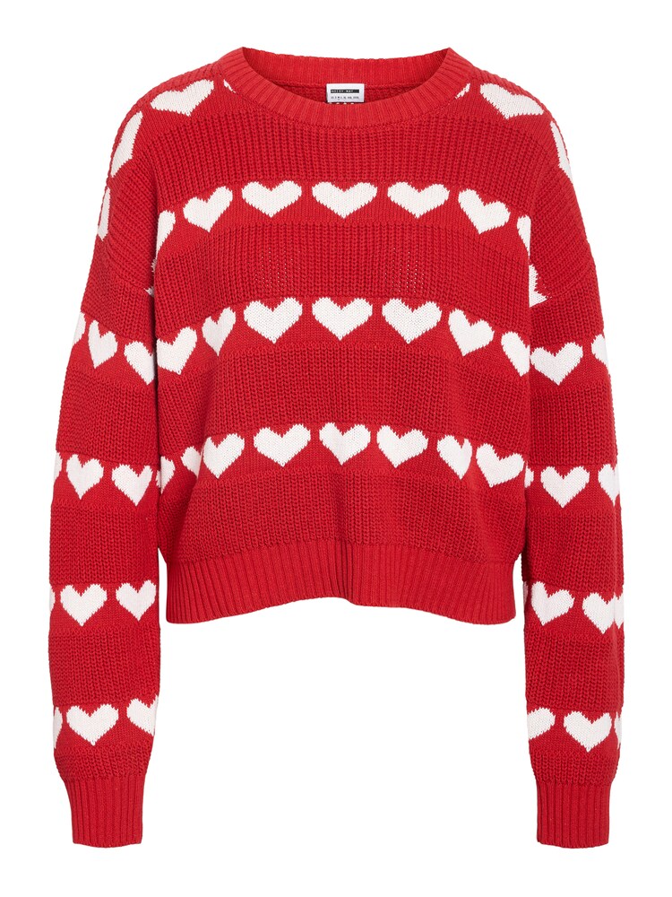 Noisy may Pullover 'NMBLITZEN' Damen Größe XL purpur / weiß