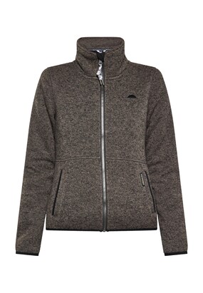 Schmuddelwedda Fleece jas Taupe / Zwart / Wit