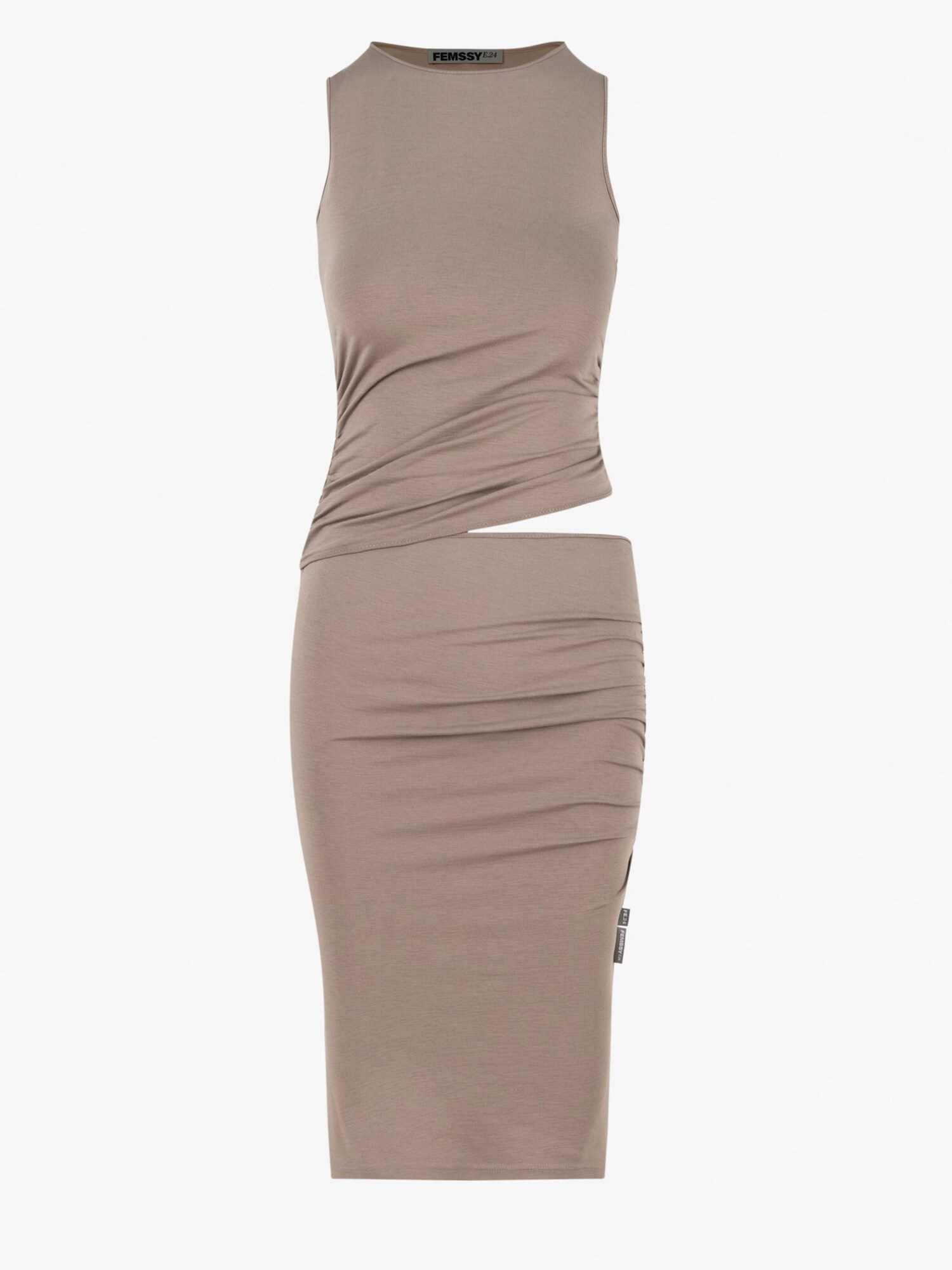 FEMSSY Vestido 'TALIA DRESS BROWN'  beige