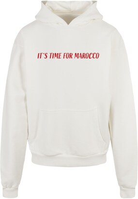 Merchcode Sweatshirt ‘It’s Time For Marocco’ Rood / Wit