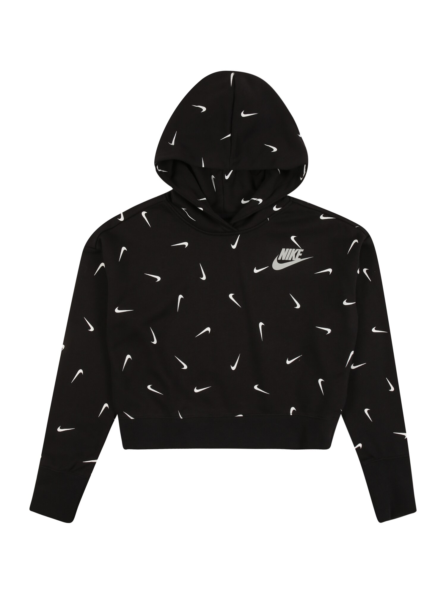 Nike Sportswear Megztinis be užsegimo  šviesiai pilka / juoda / balta
