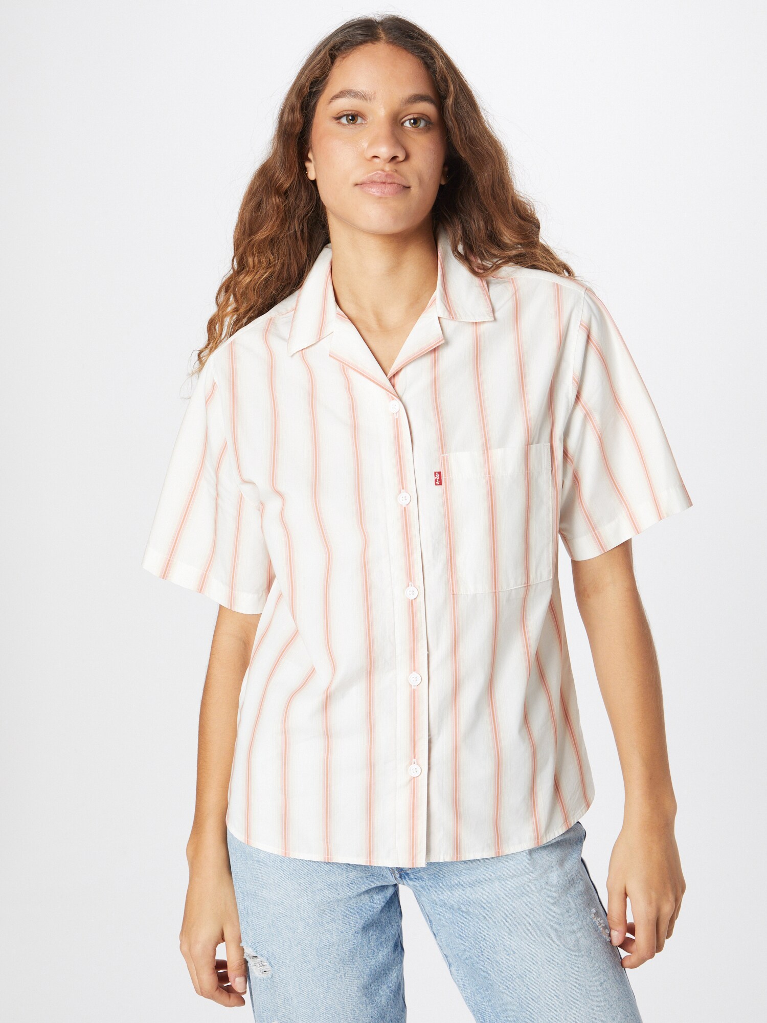LEVI'S ® Blúz 'Alfie Shirt'  bézs / lazac termék 2. képe