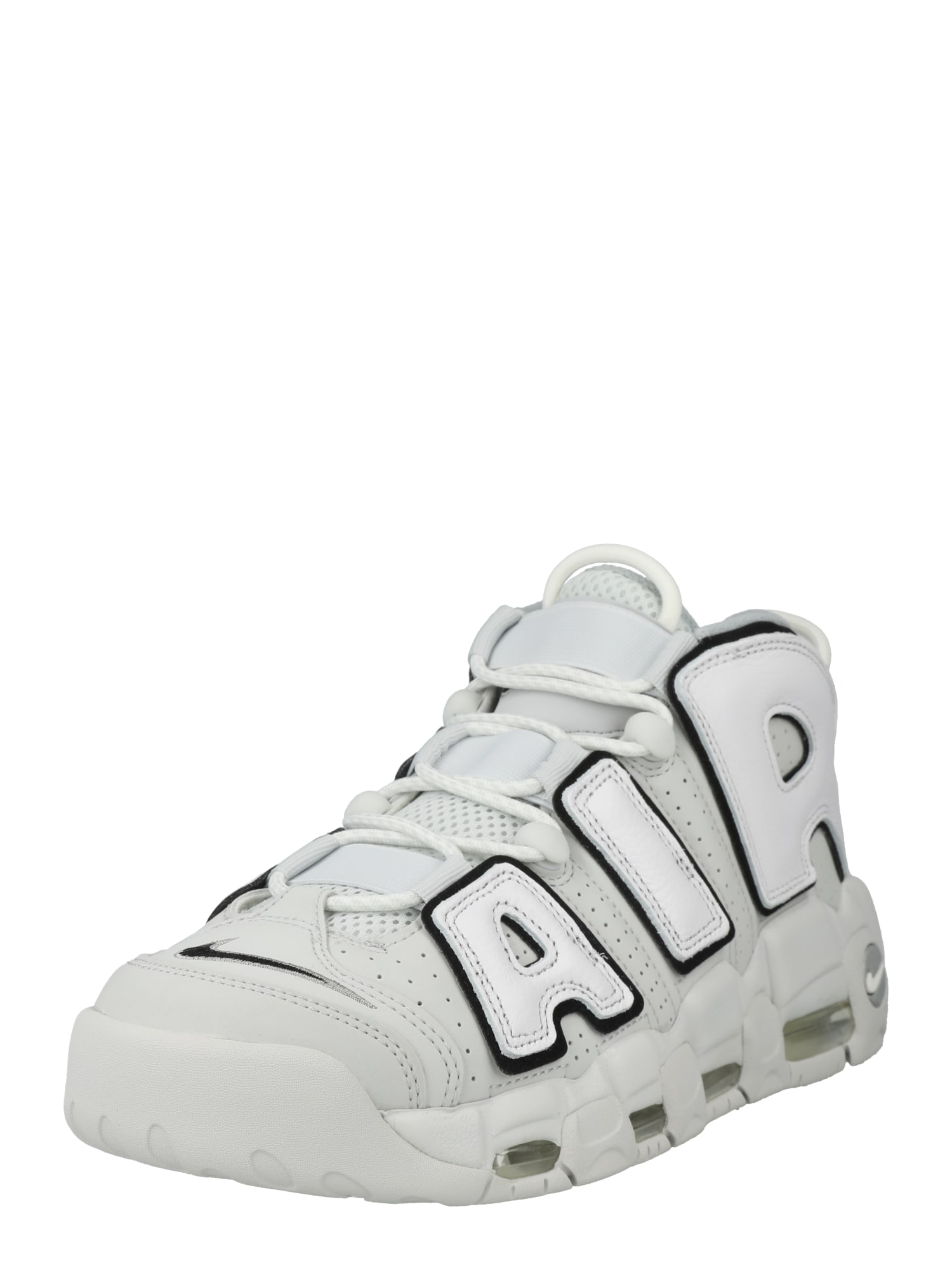Nike Sportswear Ниски маратонки 'AIR MORE UPTEMPO 96'  светлосиво / черно / бяло