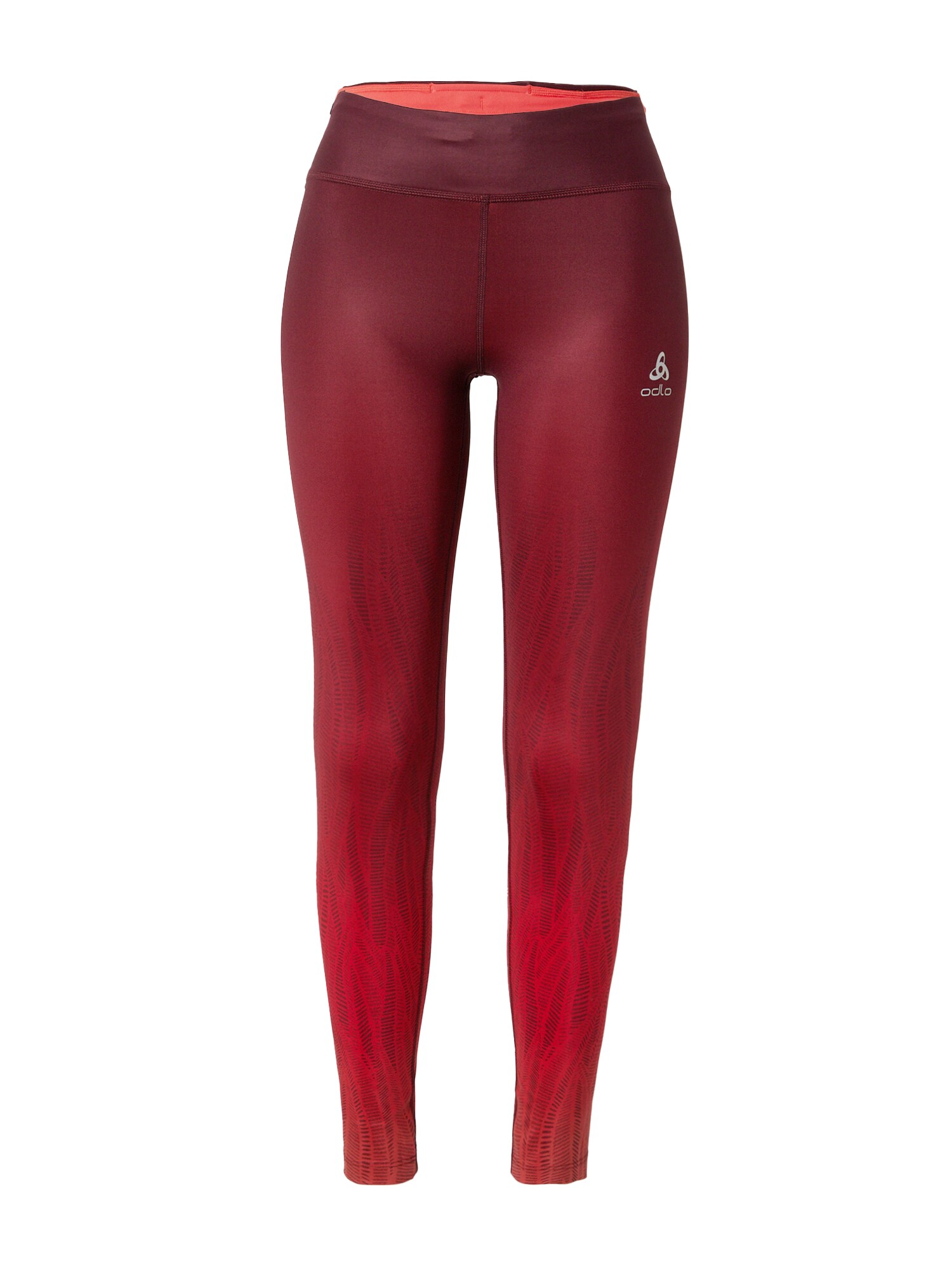 ODLO Sportinės kelnės 'Zeroweight' raudona / vyšninė spalva / balkšva