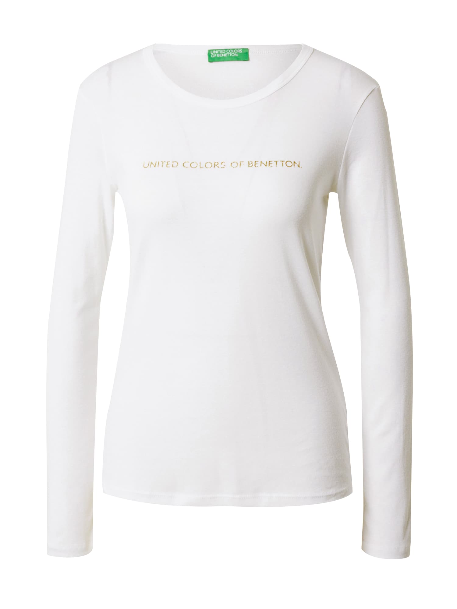 UNITED COLORS OF BENETTON Marškinėliai auksas / balta