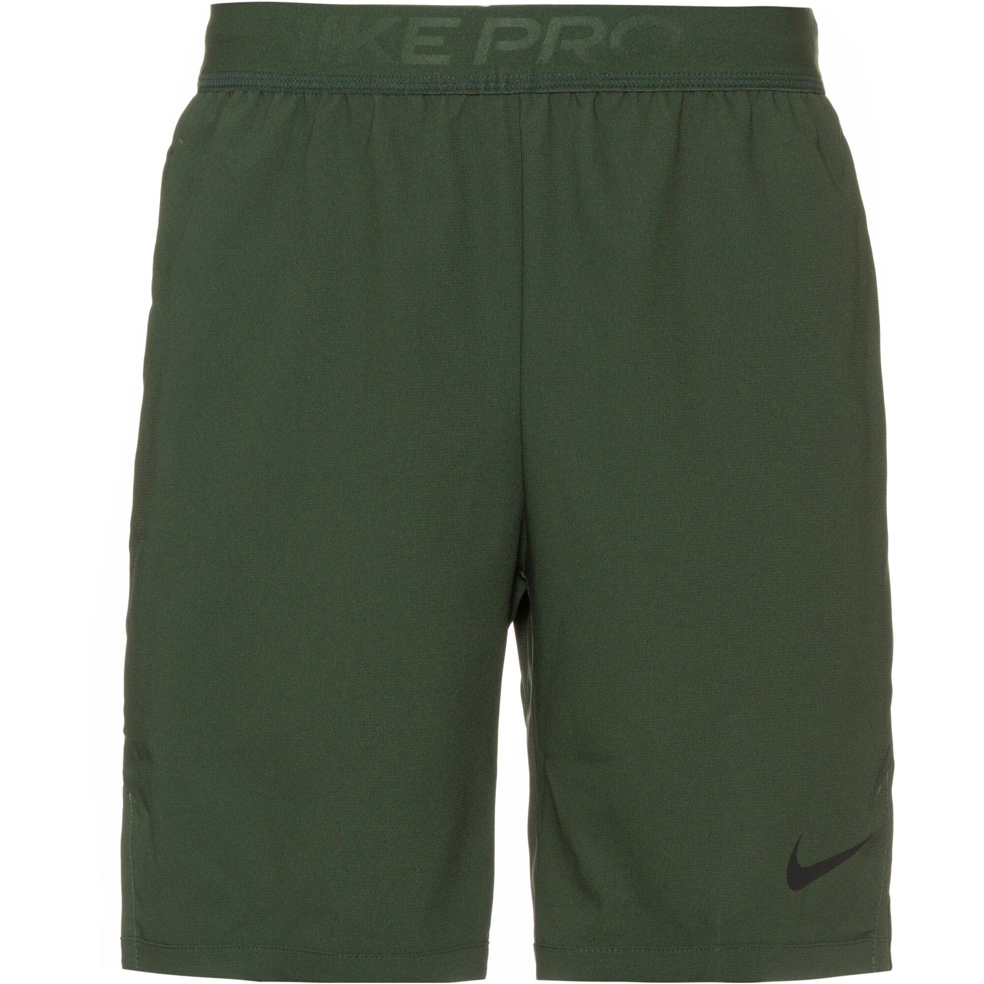 NIKE Sportinės kelnės 'Flex Vent'  tamsiai žalia / juoda