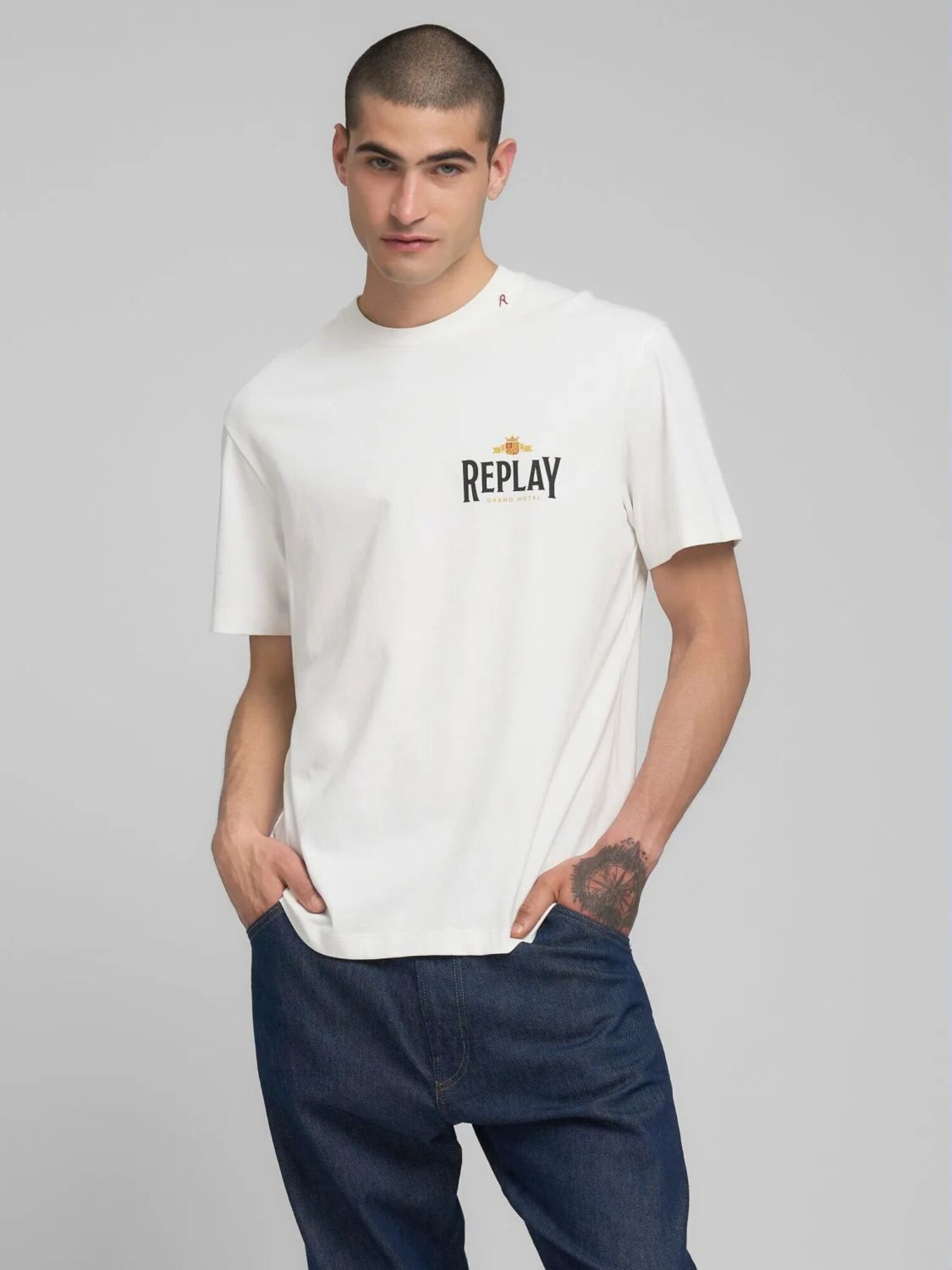 REPLAY Camiseta  offwhite