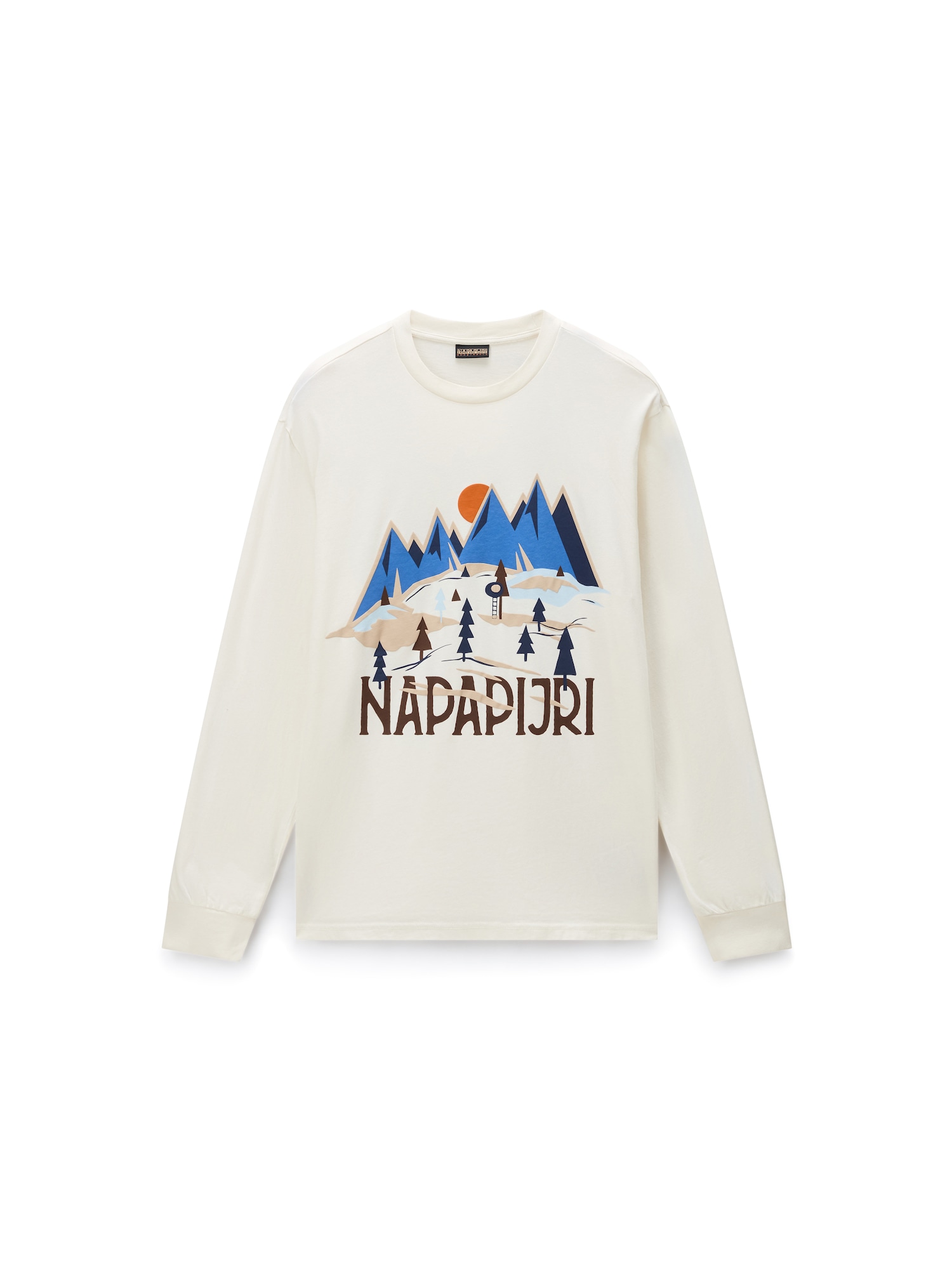 NAPAPIJRI Tricou nisipiu / albastru / ciocolatiu / alb natural