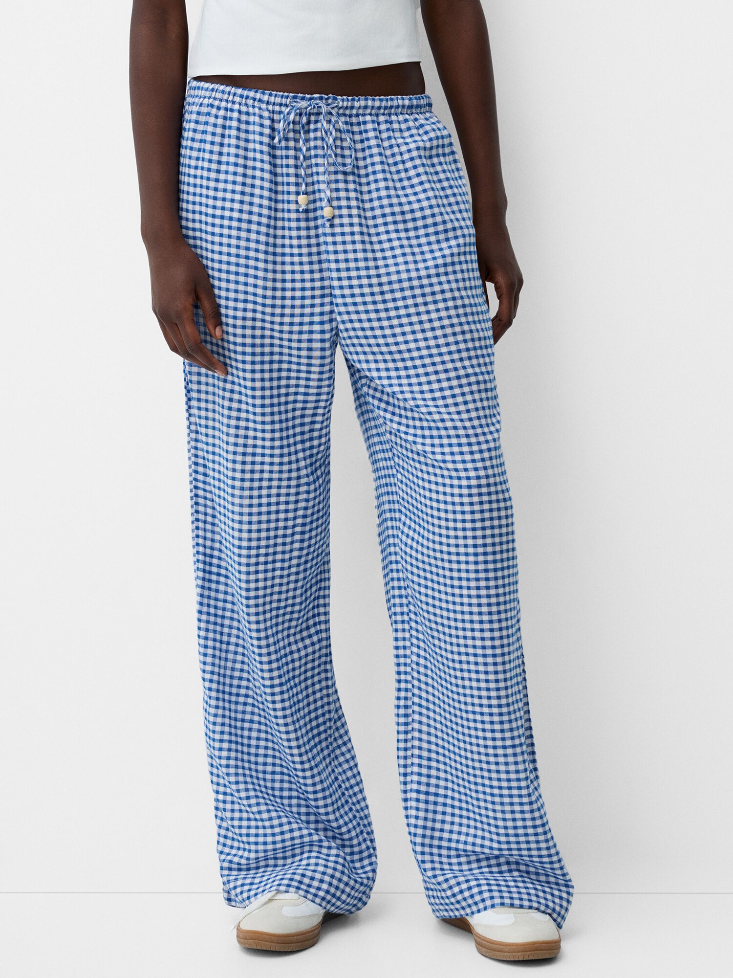 Bershka Nadrág  kék / fehér termék 2. képe