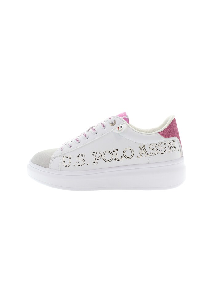 U.S. POLO ASSN. Sneaker Damen Größe 39 fuchsia / silber / weiß