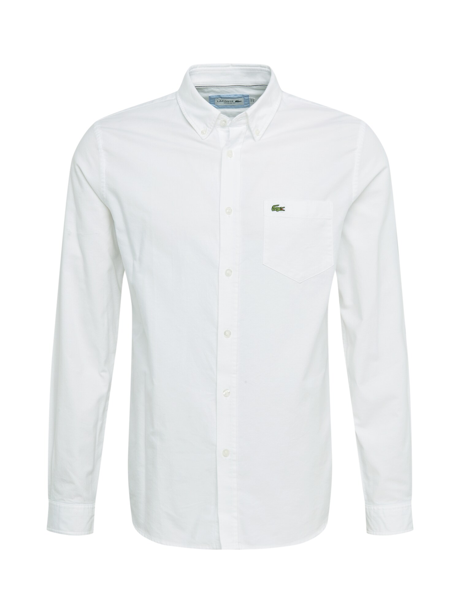 LACOSTE Dalykiniai marškiniai  šviesiai žalia / balta