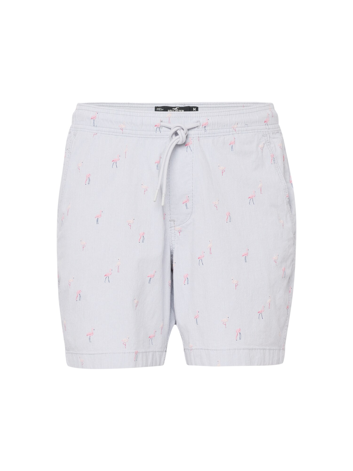 HOLLISTER Hlače 'FLAMINGO'  svetlo siva / temno siva / roza / bela